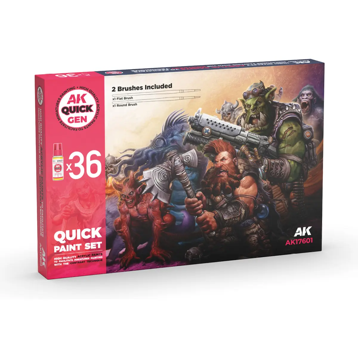 Comparer les prix de Peinture avec brosse AK Interactive Quick Gen (x36)