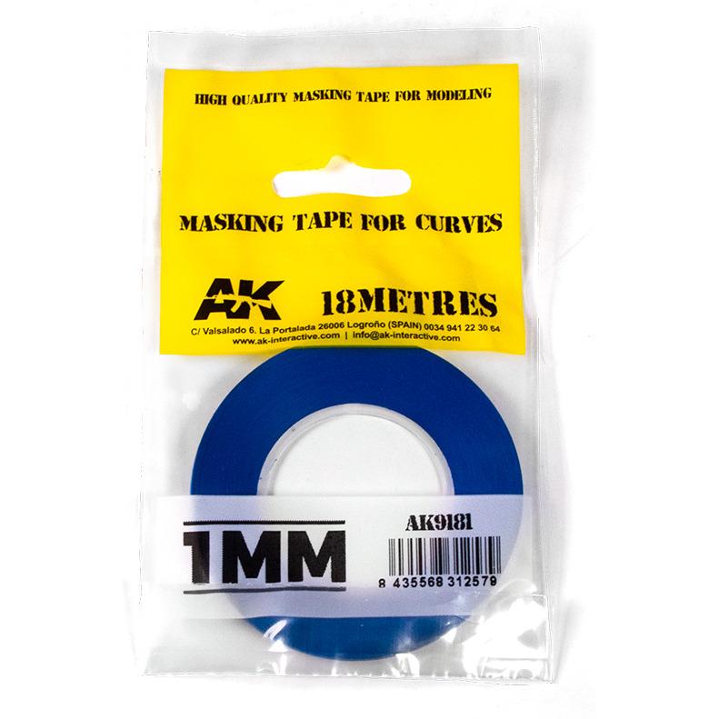 8435568312579 - Blue masking Tape for curves 1mm
