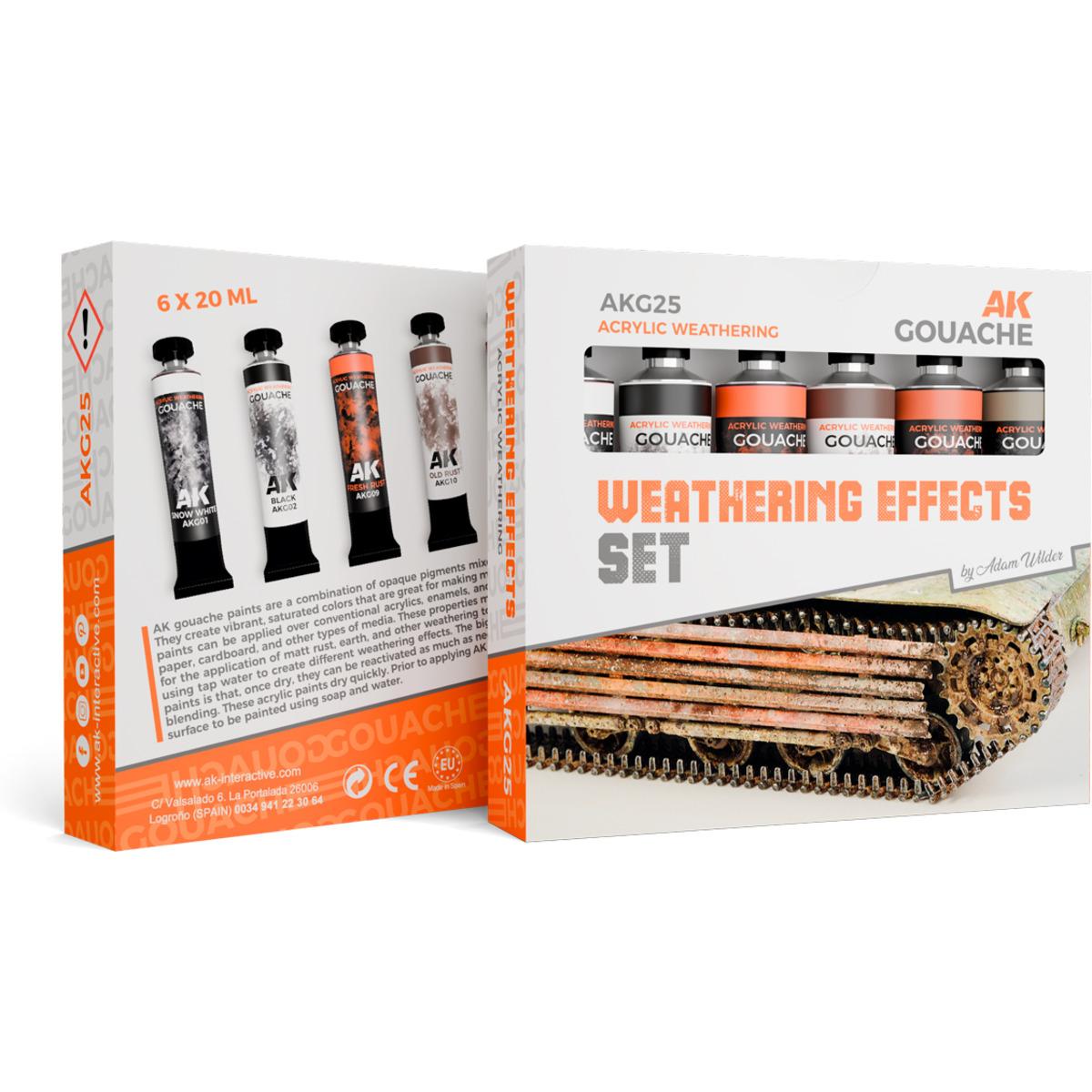8435568346765 - WEATHERING EFFECTS SET - AK GOUACHES