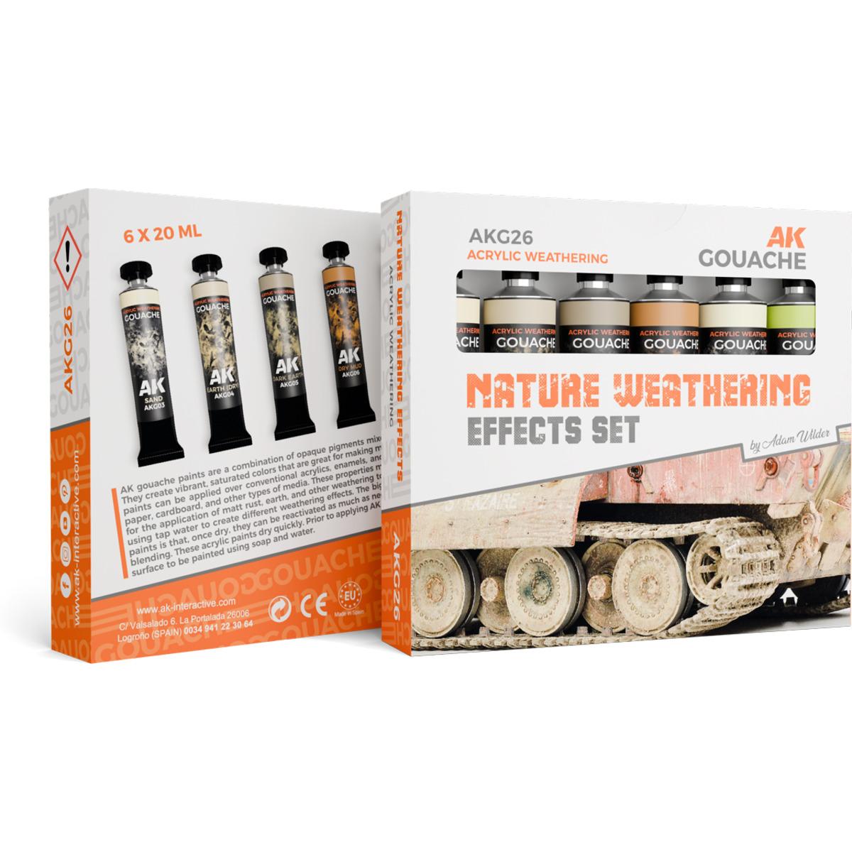 8435568346772 - NATURE WEATHERING EFFECTS SET - AK GOUACHES