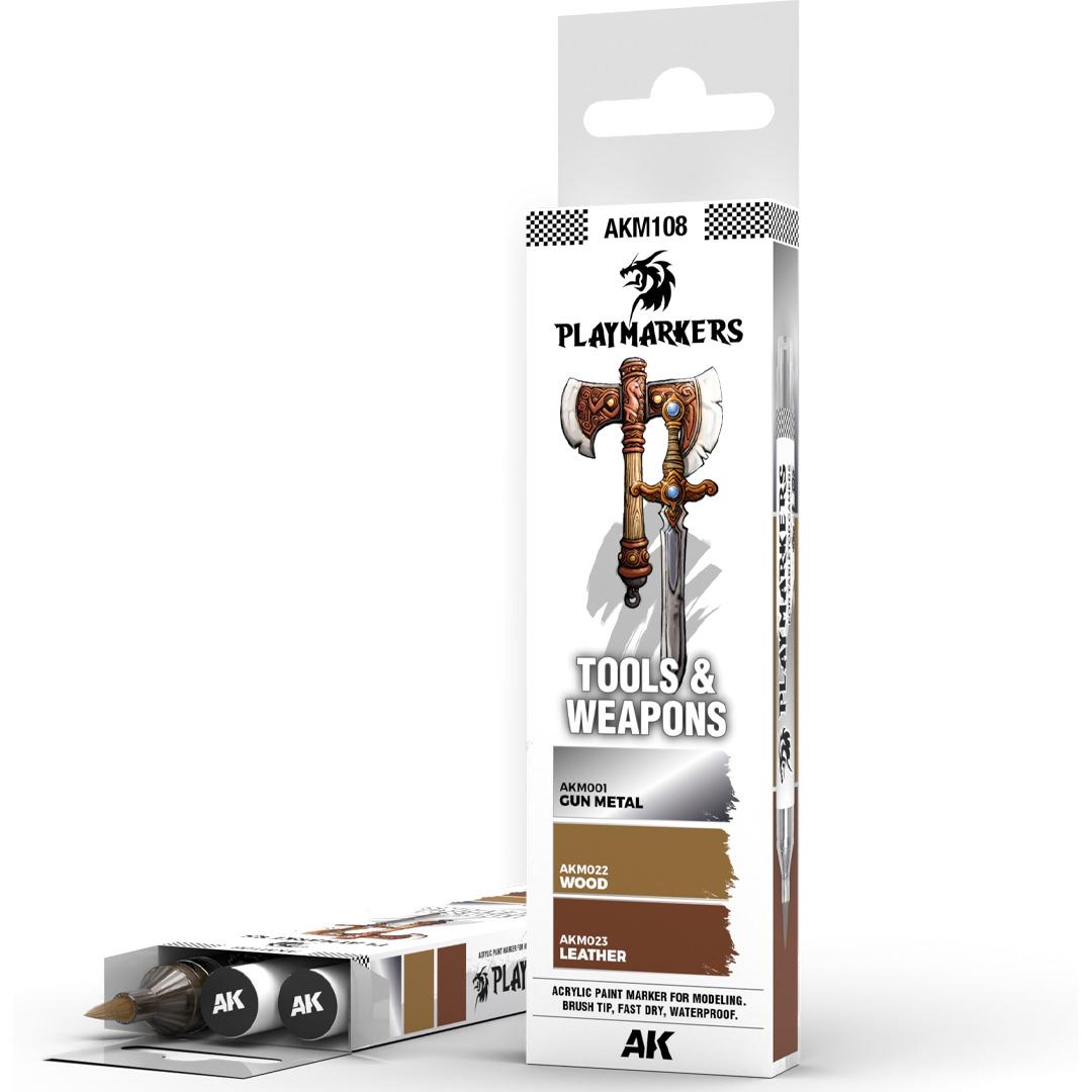 8435568338968 - Playmarkers Set - Tools & Weapons (3 Farben)