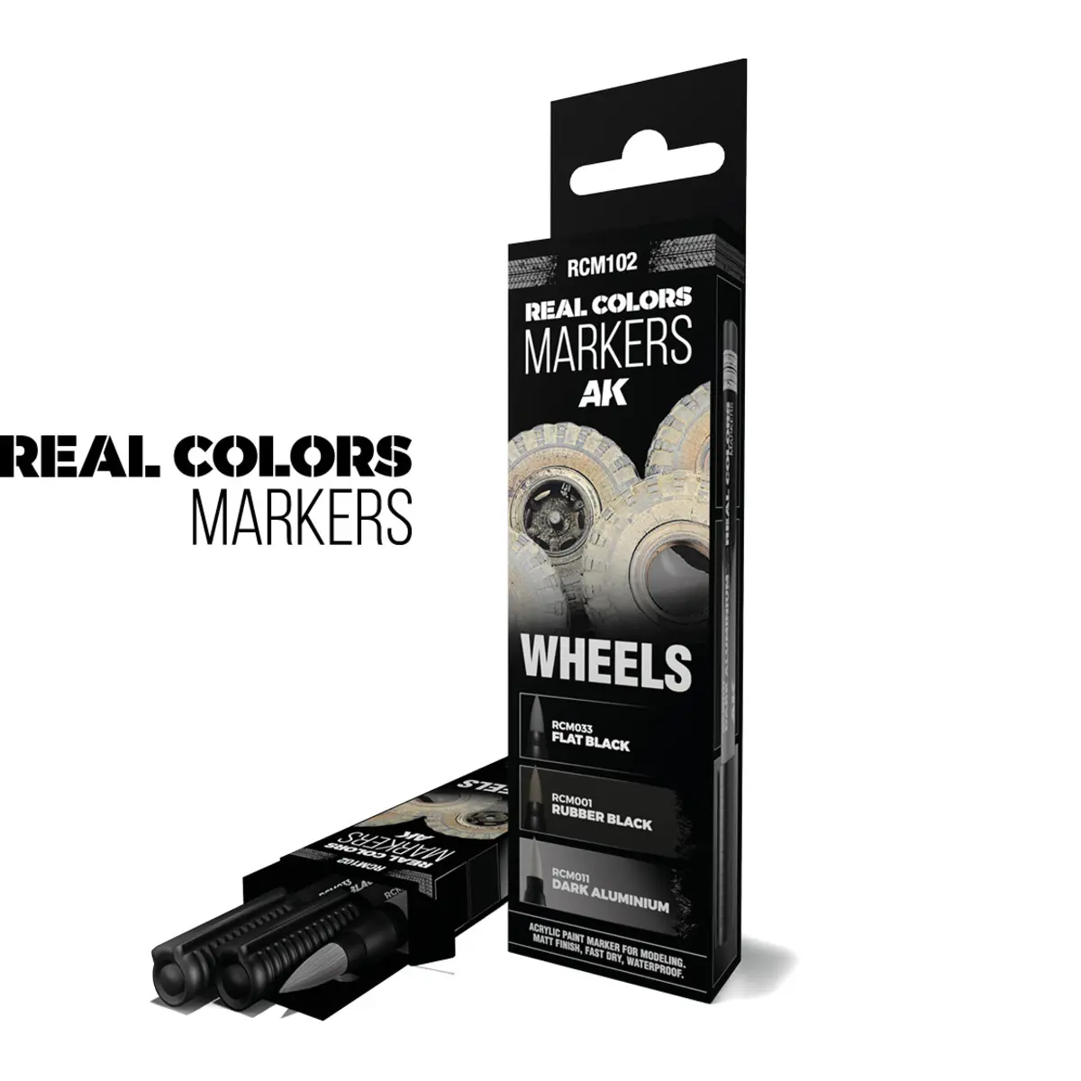 8435568339132 - WHEELS - SET 3 REAL COLORS MARKERS