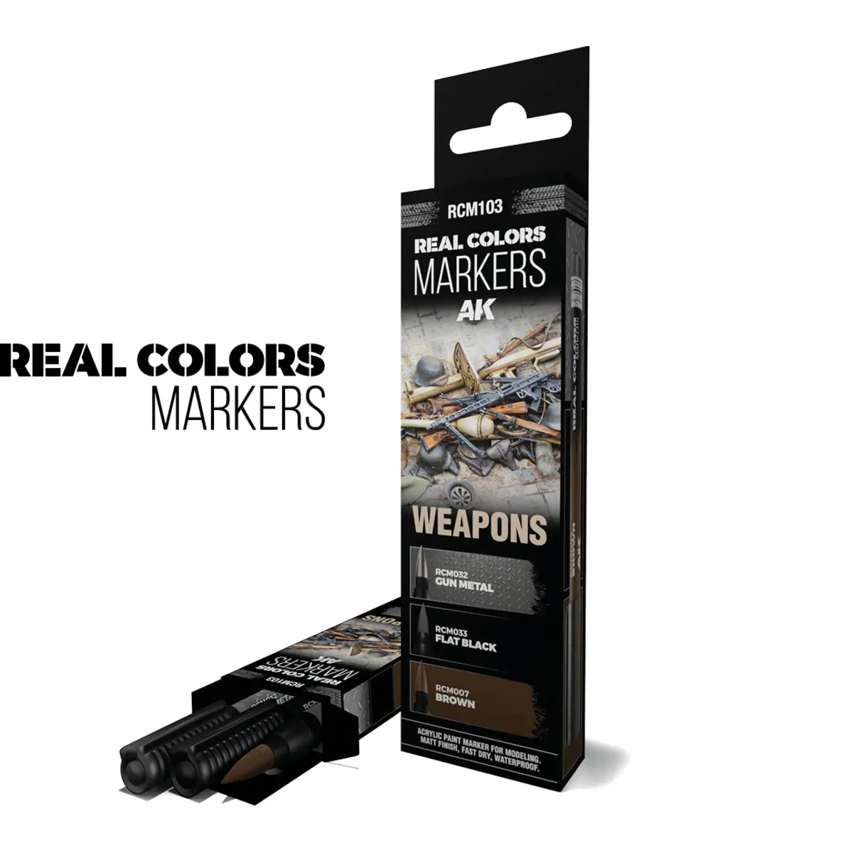 8435568339149 - WEAPONS - SET 3 REAL COLORS MARKERS