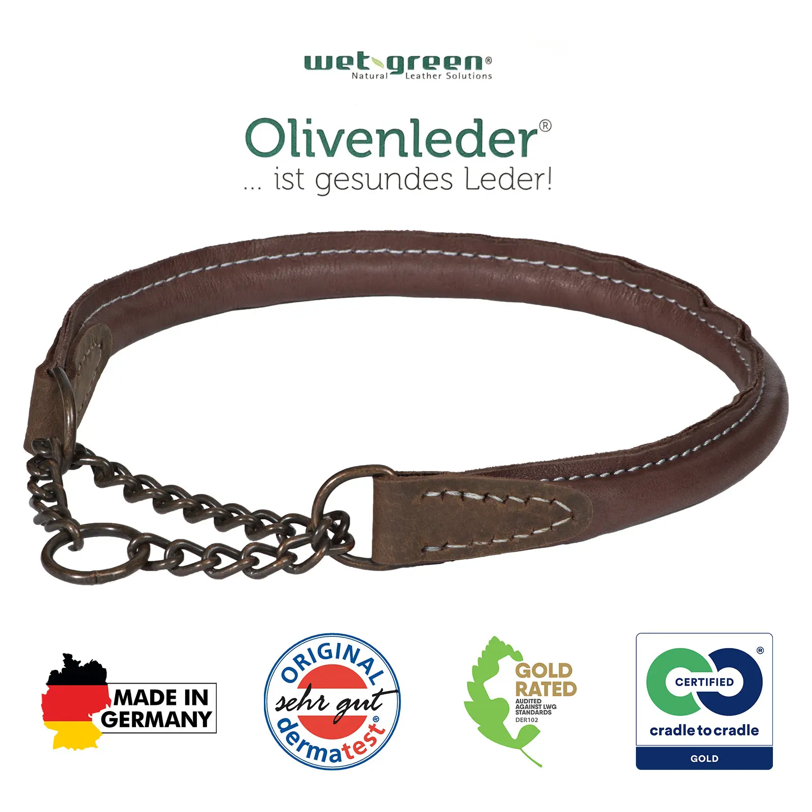 Collier pour chien en cuir de yack velours Akah
