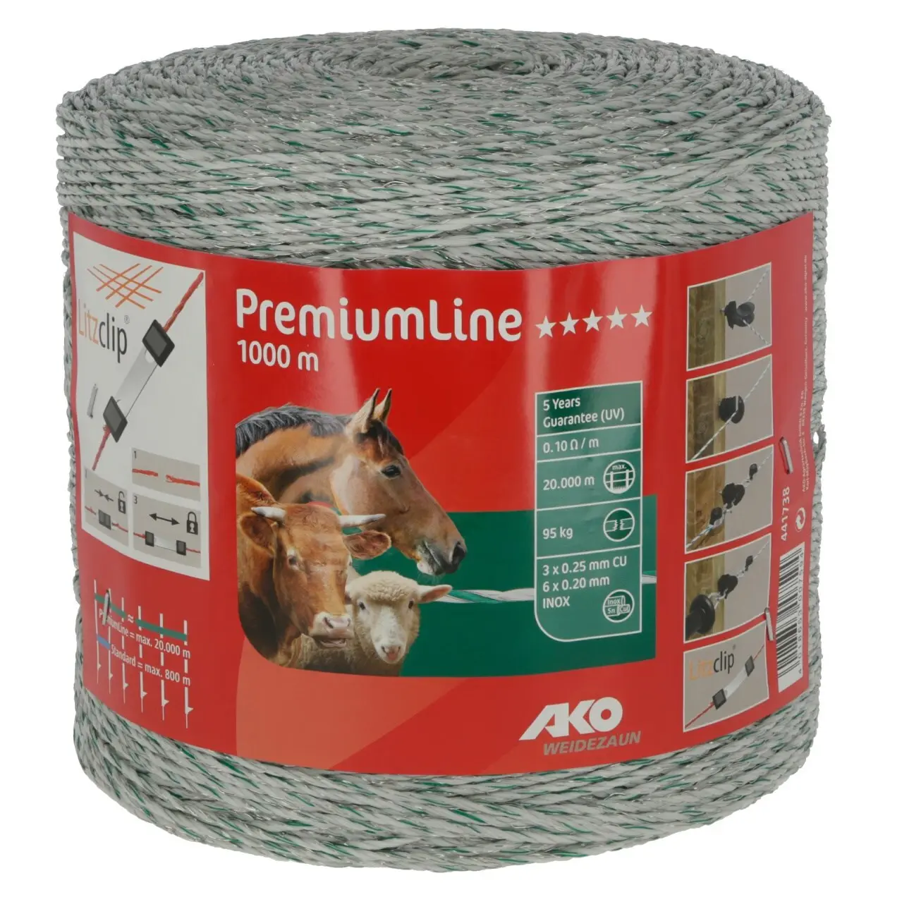 Ako Blanc Cord For Electric Fence Premium Line