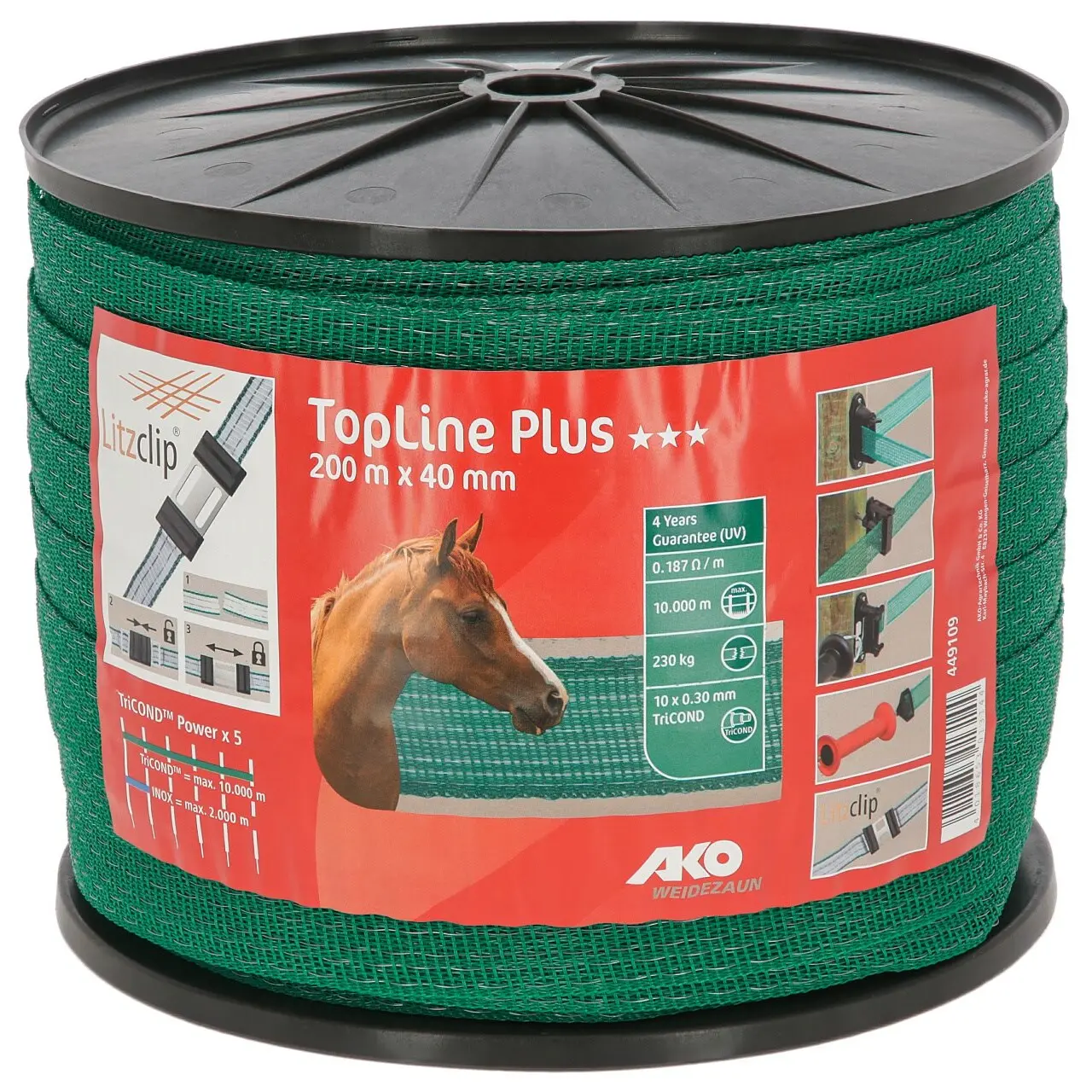 Ako Vert Fence Tape Topline Plus