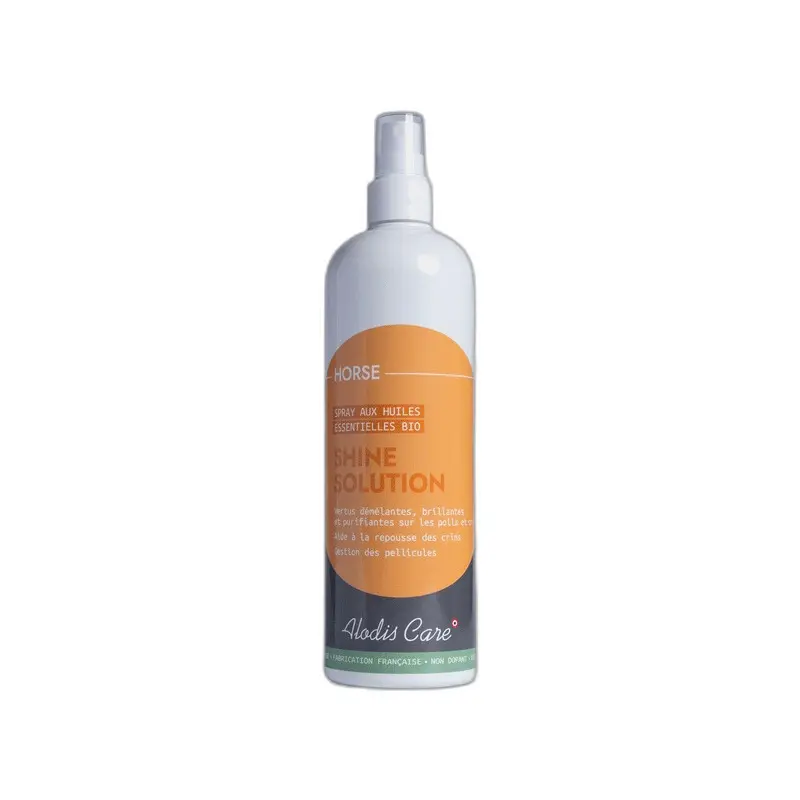 Spray démêlant pour cheval - formule améliorée ! Alodis Care Shine Solution