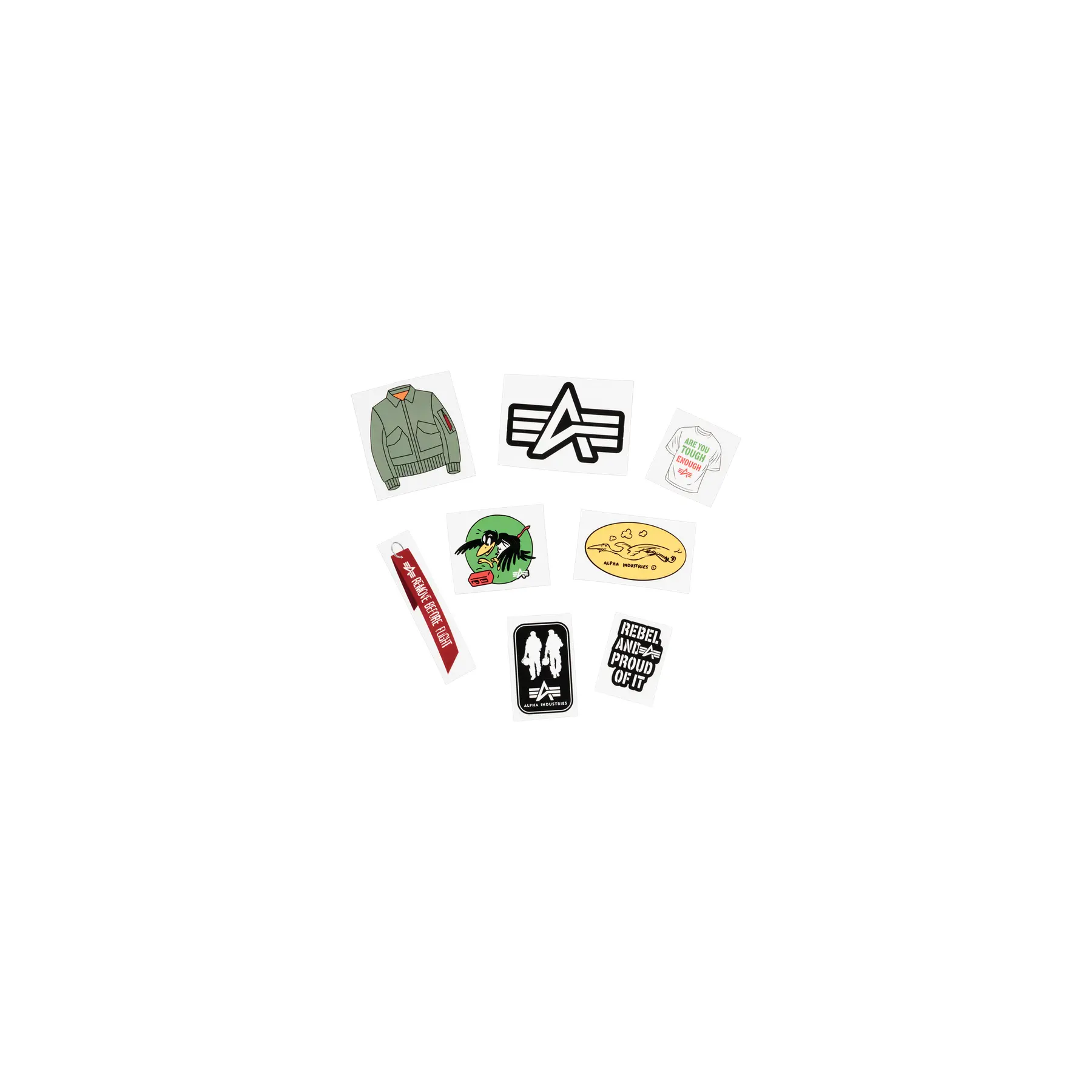 Aufkleber Alpha Industries (x8)