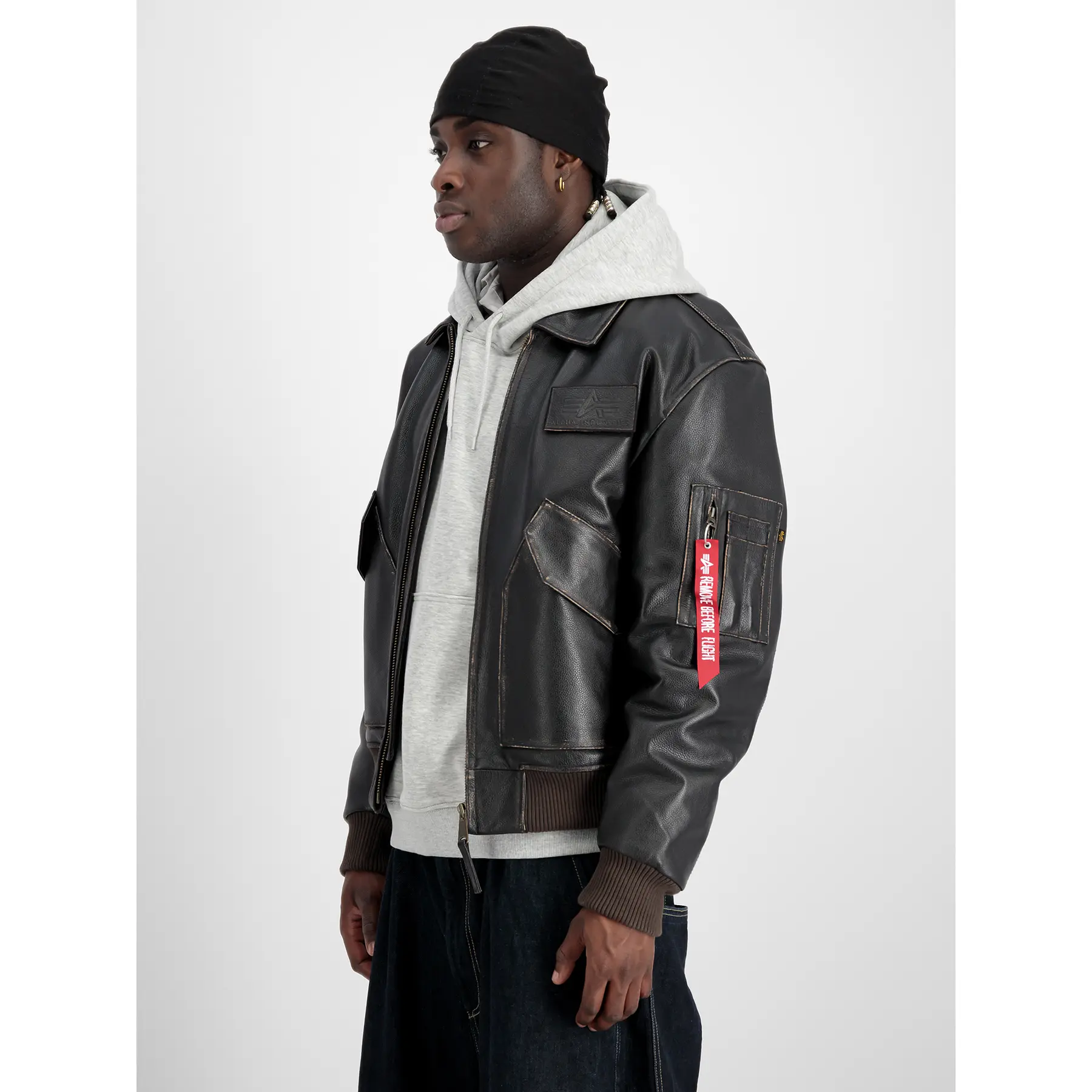 4059146763856 - Lederjacke Alpha Industries CWU
