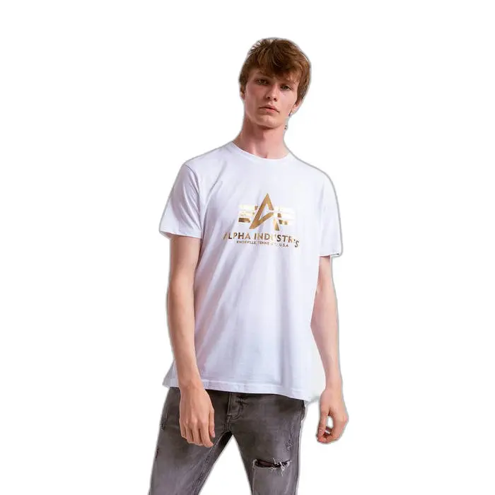 4059146396290 - T-shirt Alpha Industries Basic Foil Print