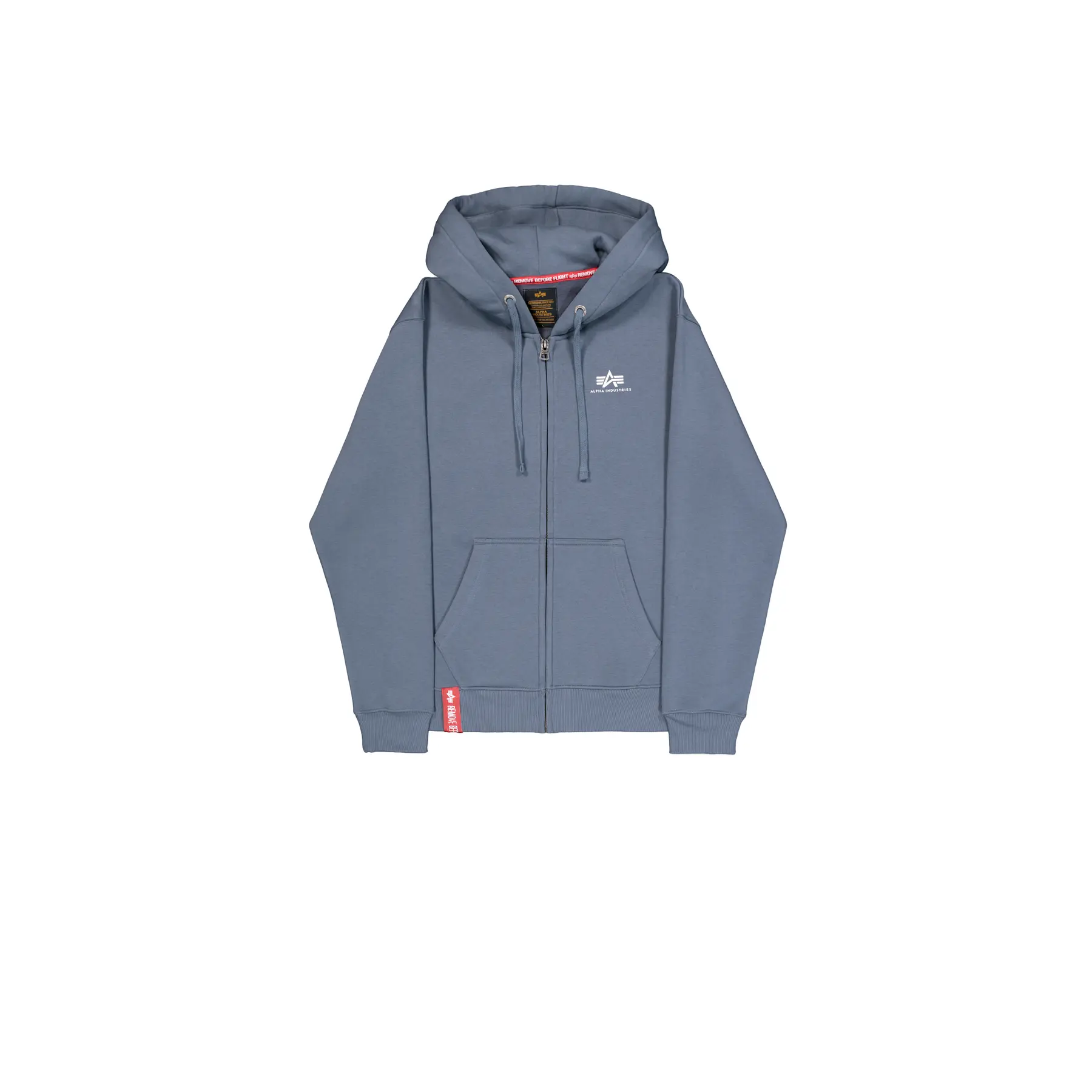 Image of Zipper Hoodie mit kleinem Logo Alpha Industries Basic