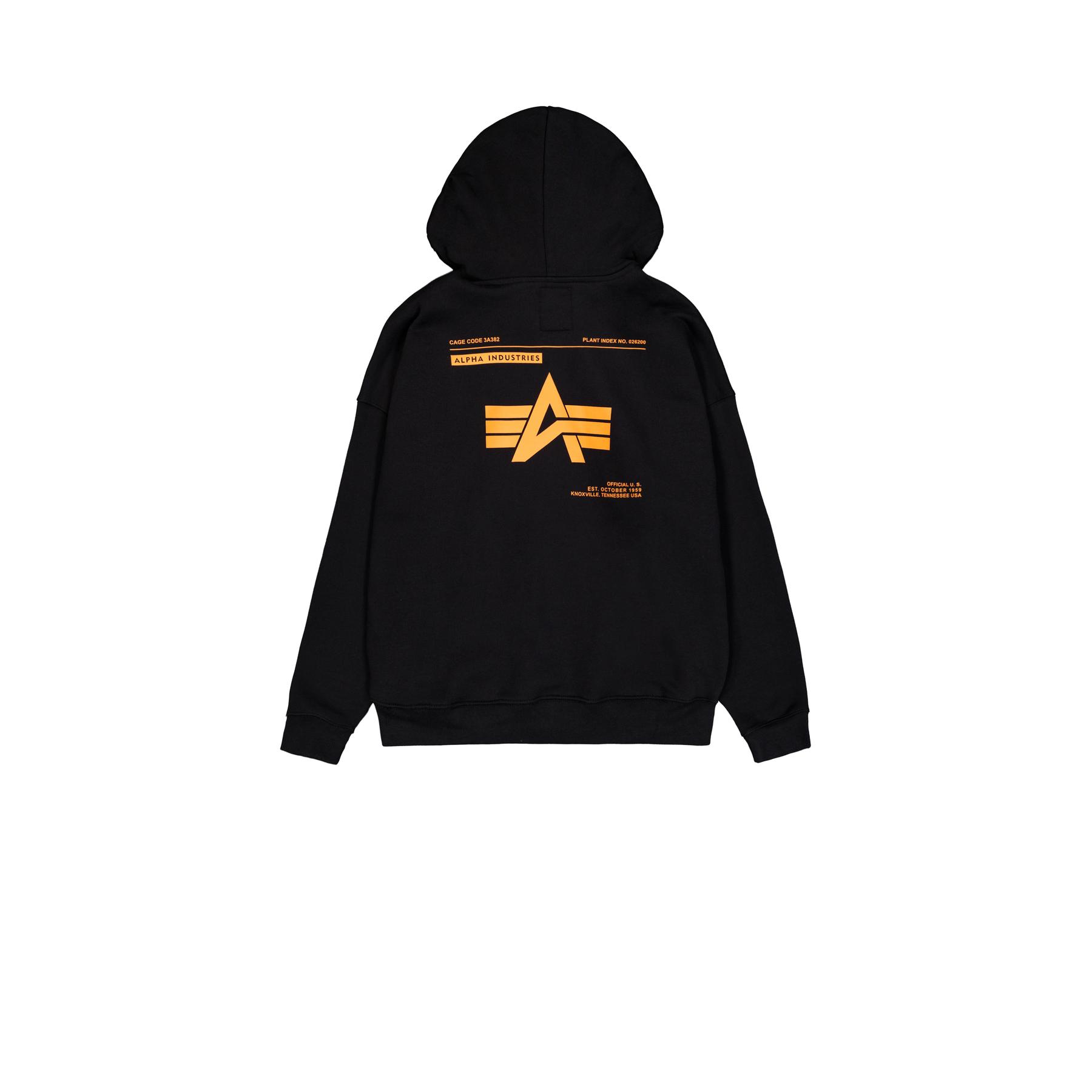 4059146740895 - Kapuzensweatshirt mit Print auf der Rückseite Alpha Industries Logo