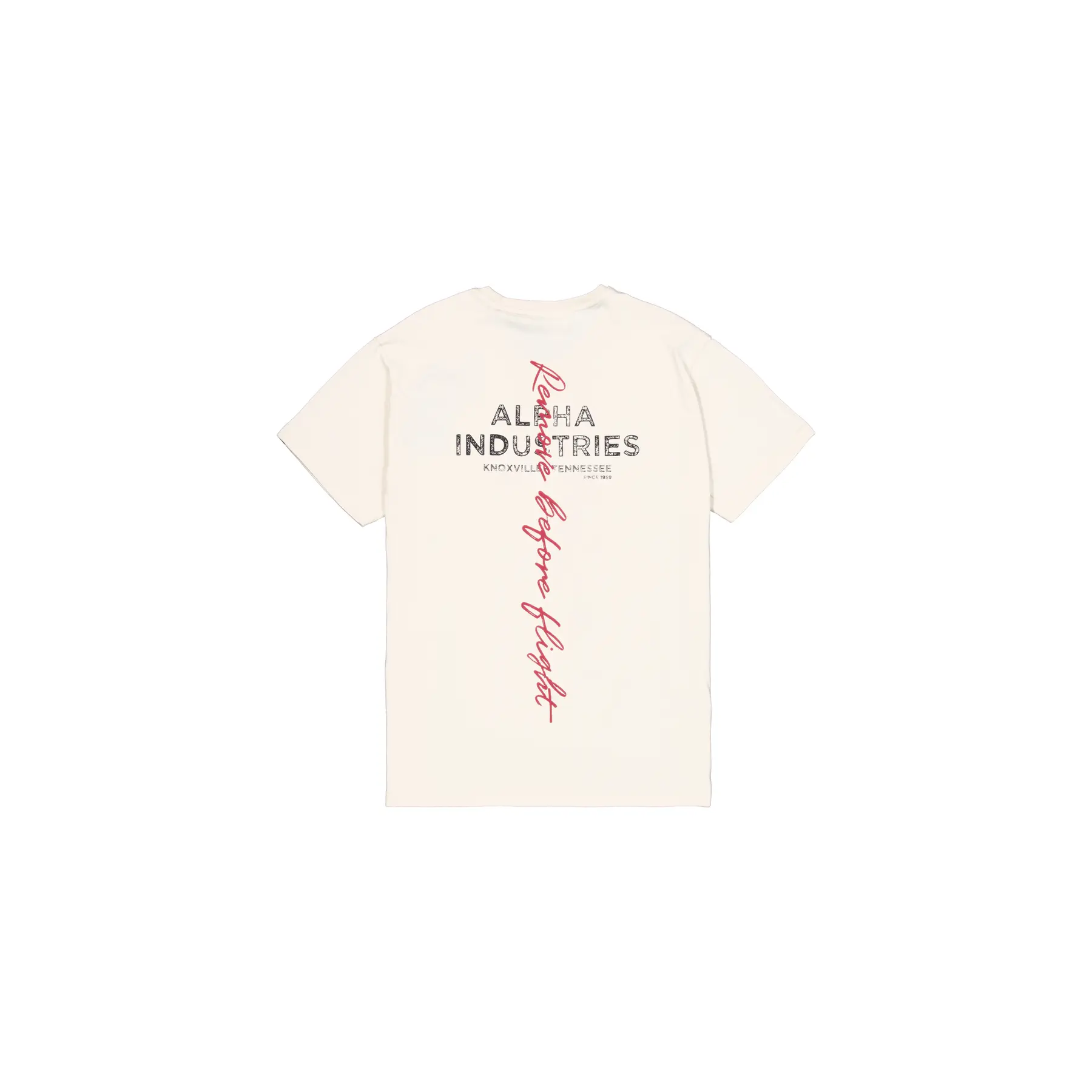 Signature printed T-shirt on the back Alpha Industries