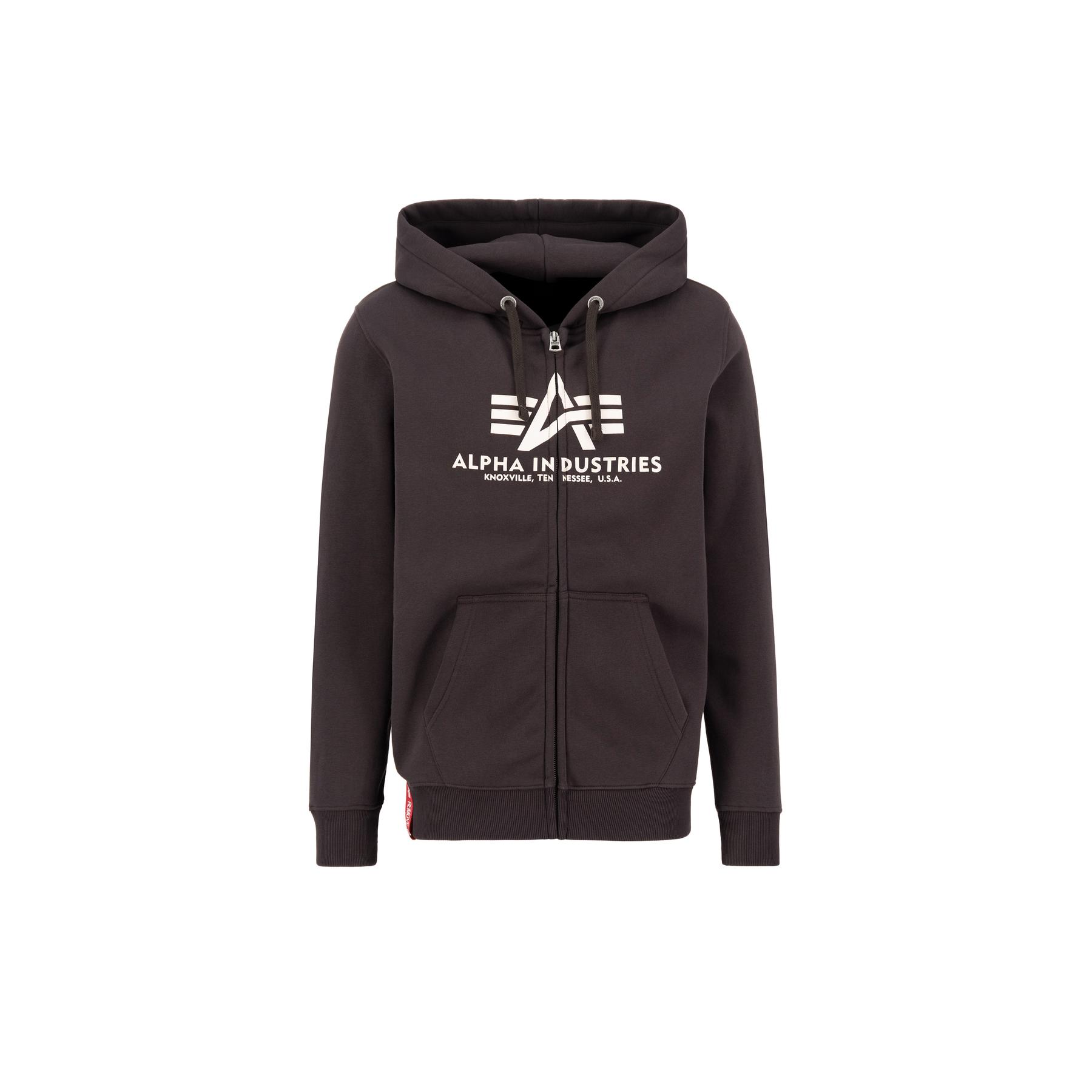Felpa con zip a cappuccio Alpha Industries Basic