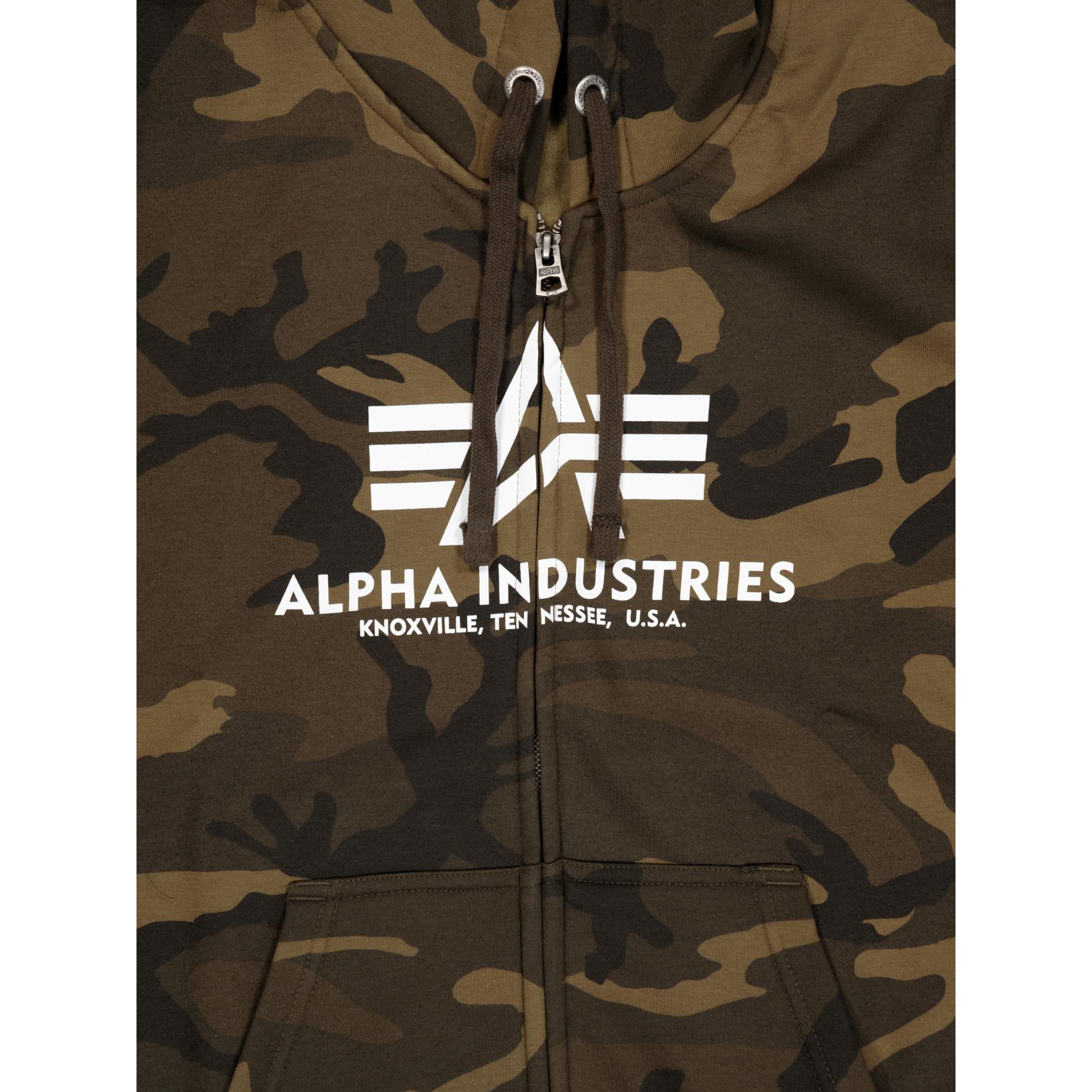 4059146709823 - Kapuzensweatshirt mit Reißverschluss Alpha Industries Basic Camo