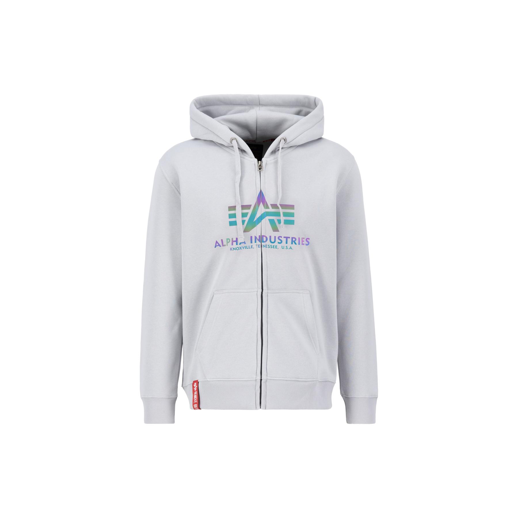 Felpa con cappuccio e zip Alpha Industries Basic Rainbow Reflective