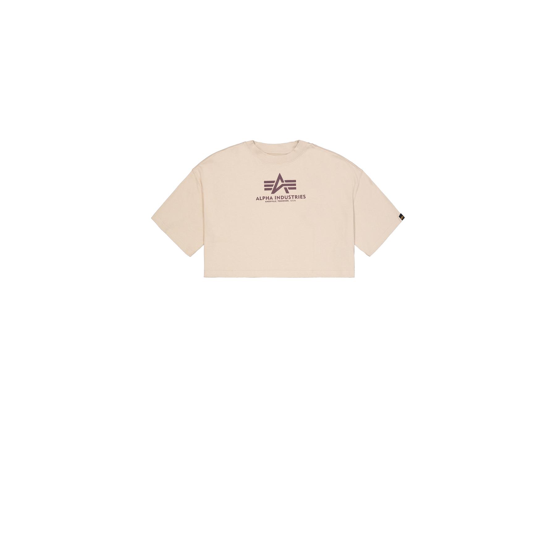 4059146896400 - Damen Puffärmel Crop-Top T-Shirt mit Print Alpha Industries Basic