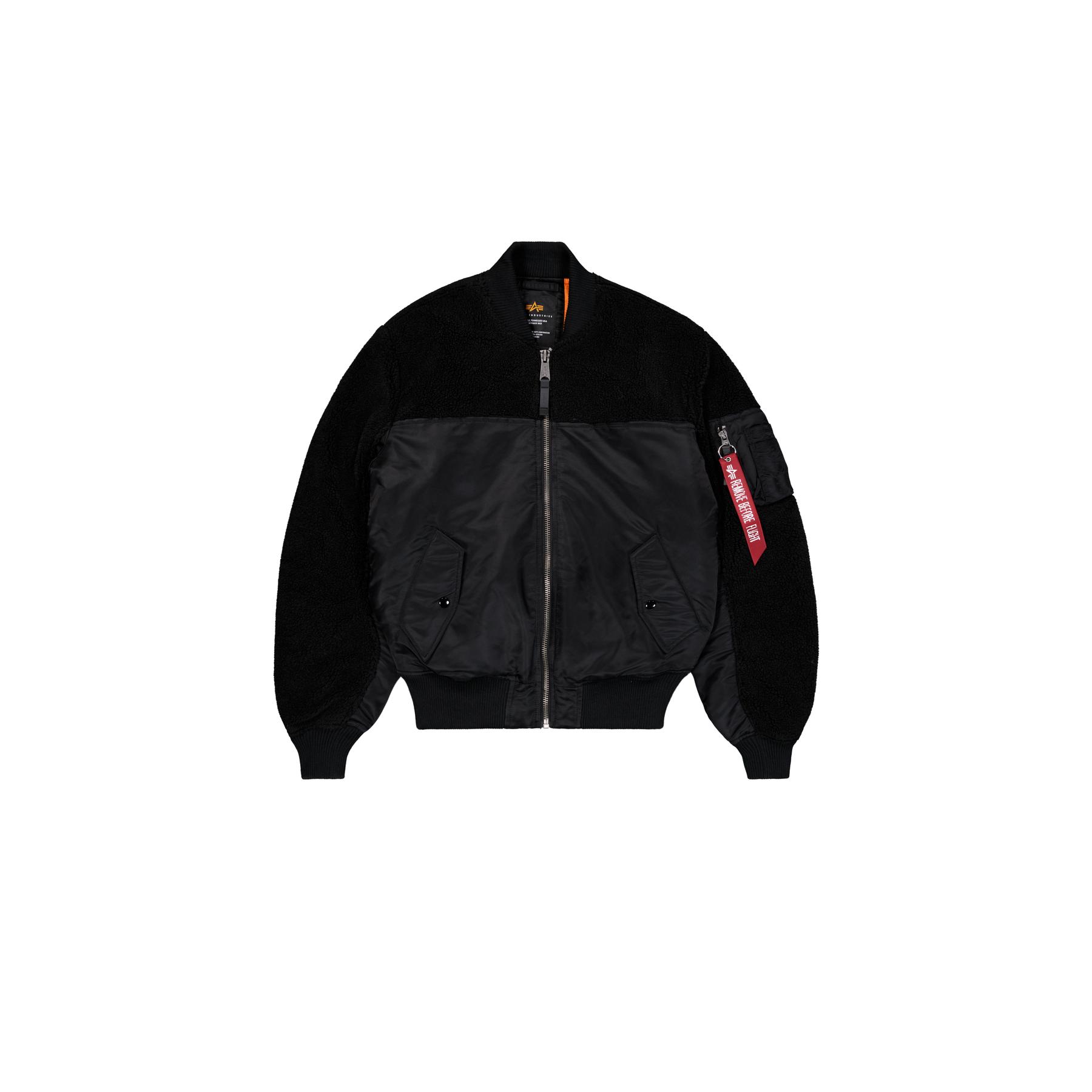 4059146882489 - Alpha Industries MA-1 Teddy Bomber Bomberjacke schwarz in XXL