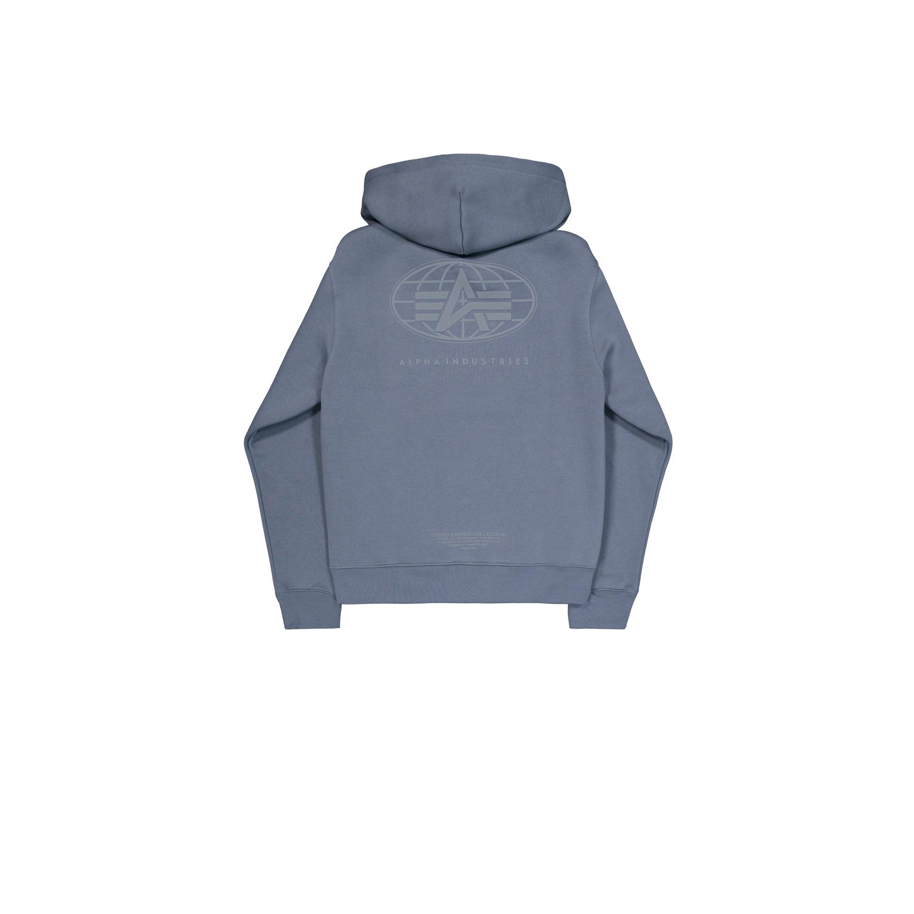 4059146899463 - Kapuzensweatshirt mit Print auf der Rückseite Alpha Industries World Logo