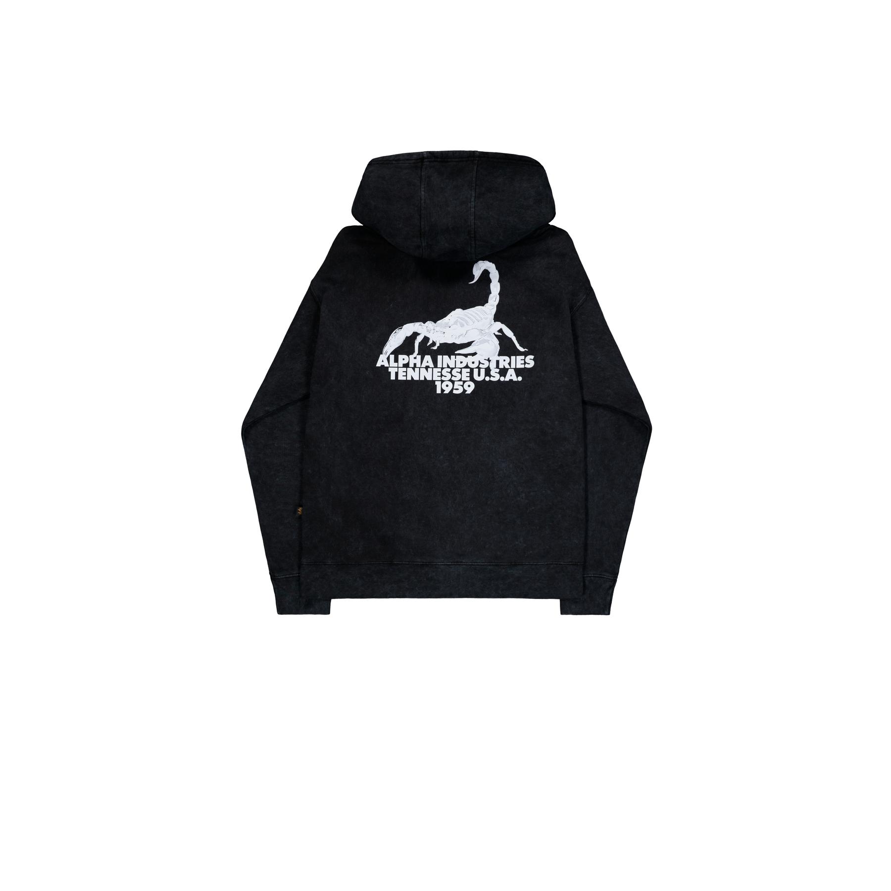 4059146932504 - Kapuzensweatshirt mit Druck auf dem Rücken Alpha Industries US Scorpion