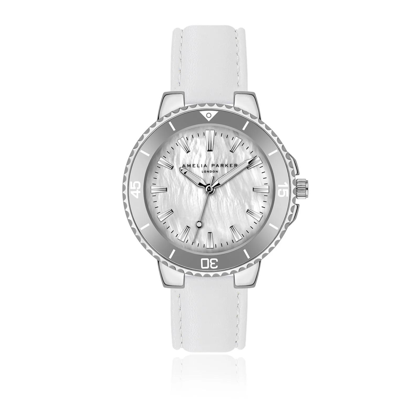 7753311911147 - Damenarmbanduhr mit gepolstertem und genähtem Gehäuse Clayne