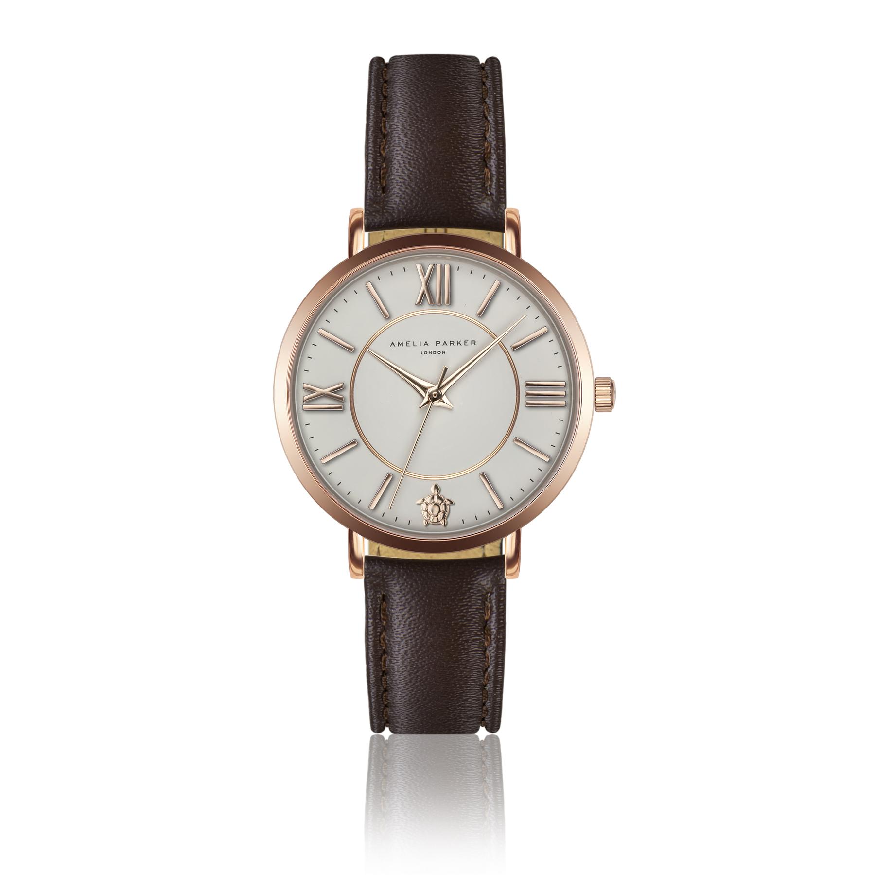 7753311210745 - Lederuhr Frau Petite Classique Brown