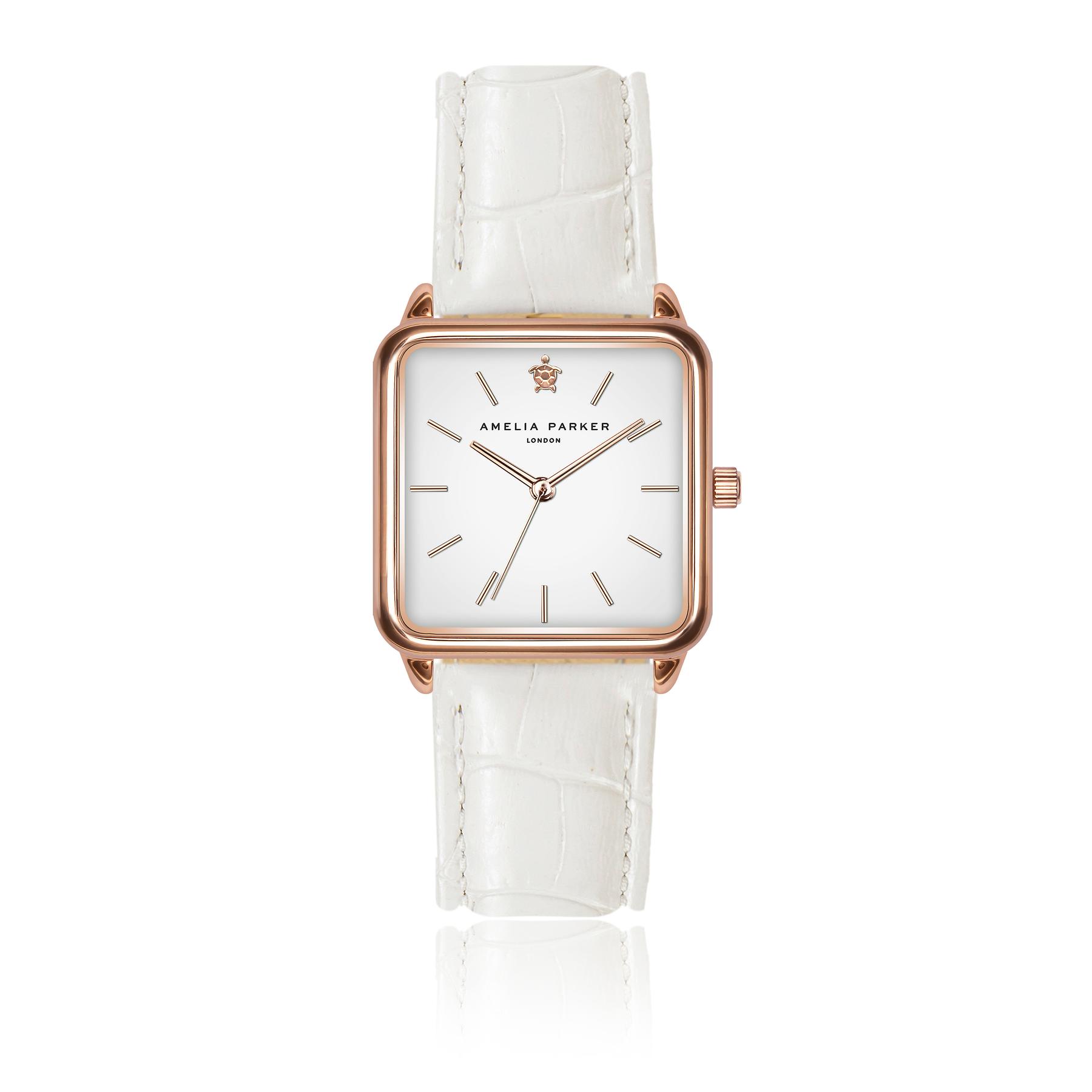 7753311719323 - Damenuhr Bay White Croco