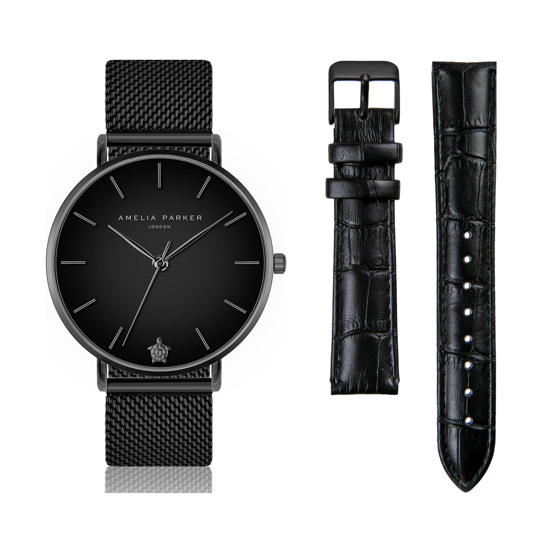 7753311465107 - Damenuhr und Uhrenarmband Jet Black