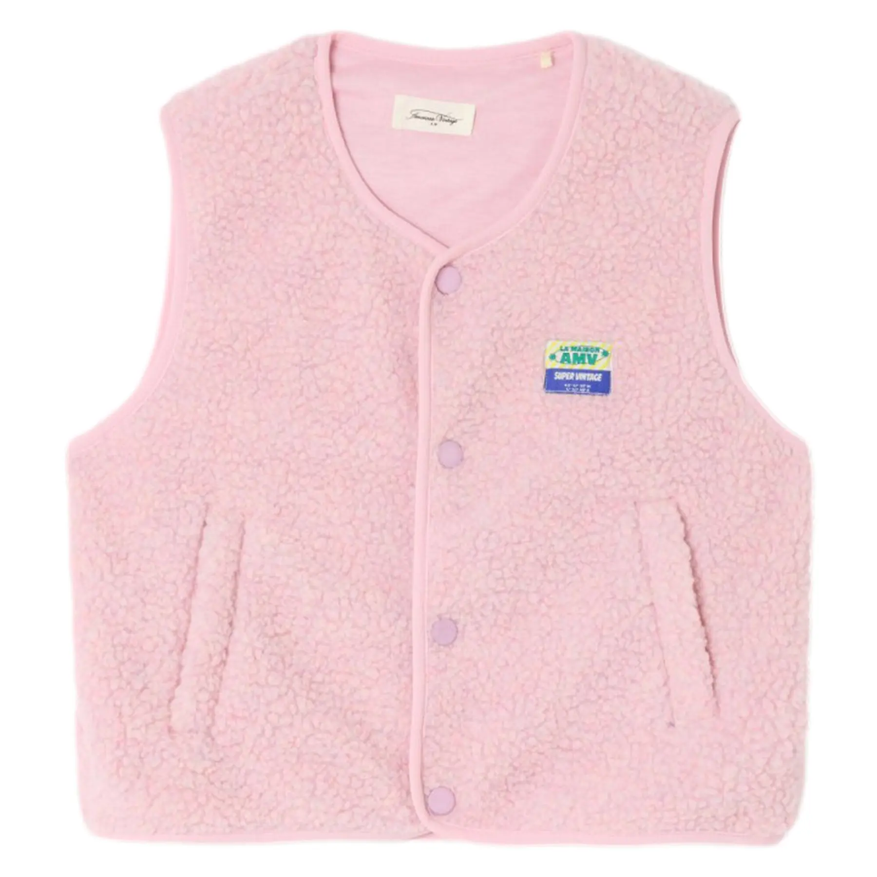 Ärmellose, weite Fleecejacke Kinder American Vintage