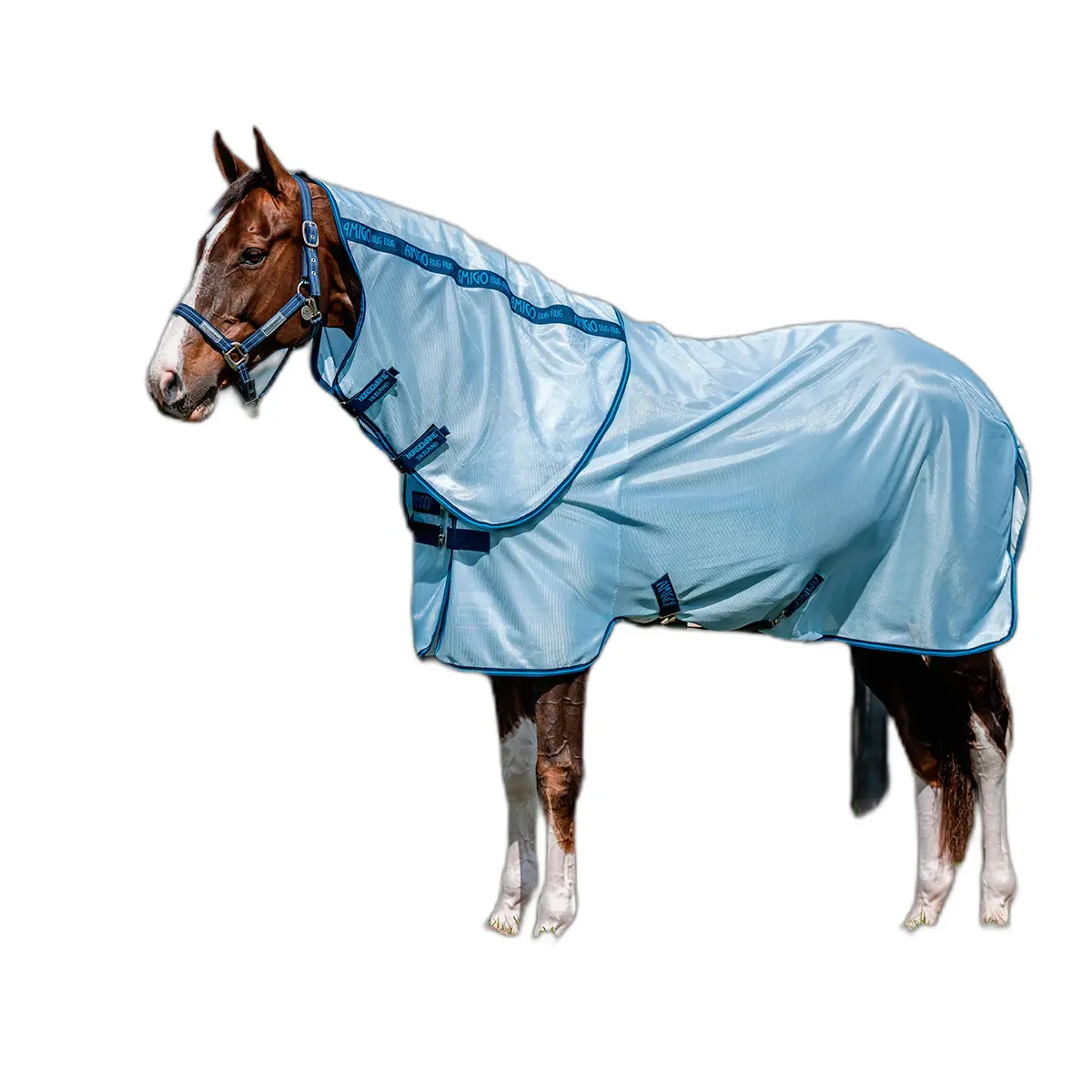 Comparer les prix de Couverture anti-insecte/été pour cheval avec couvre-cou Amigo Bug Rug Plus