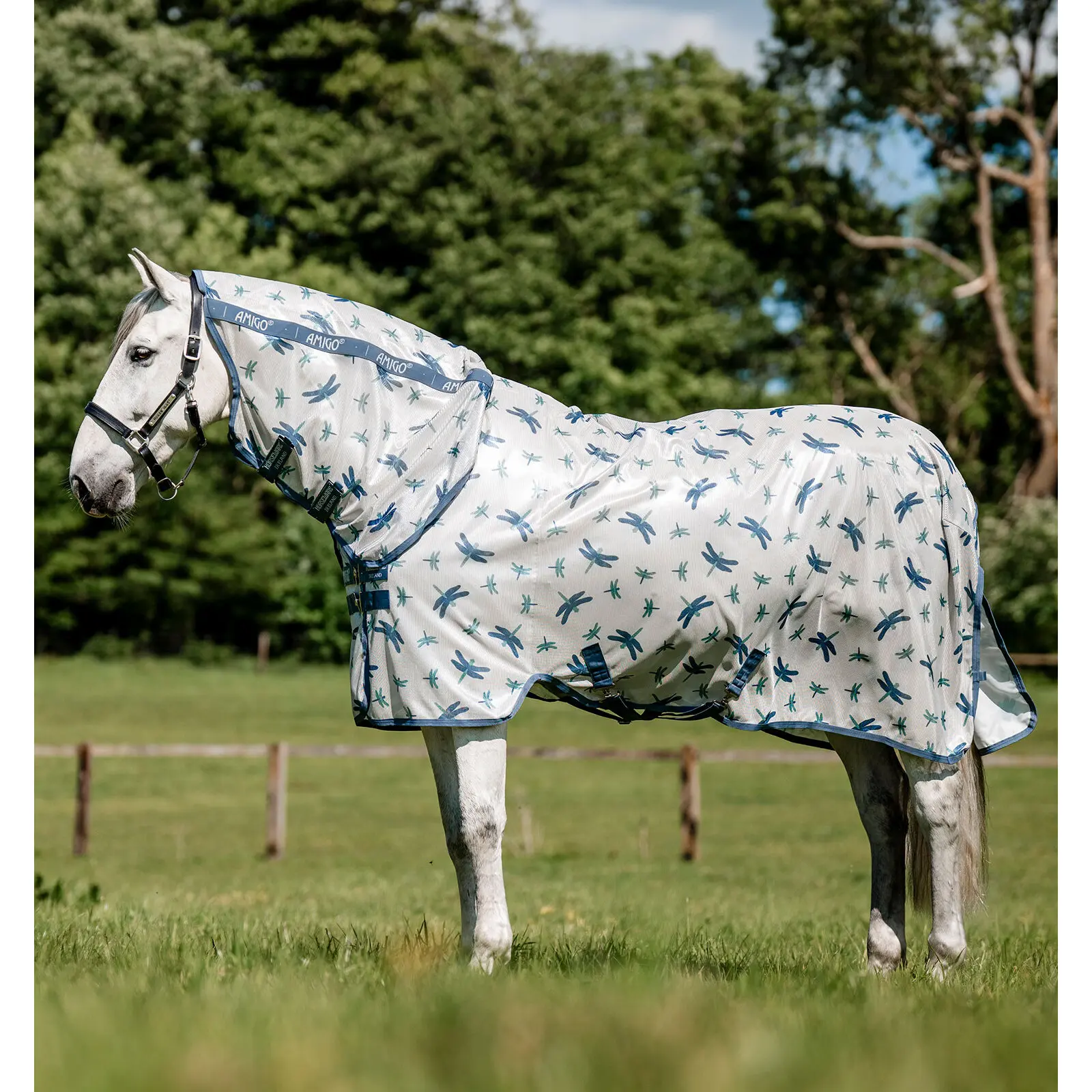 Couverture anti-mouches pour cheval Amigo Integrated Fly Sheet