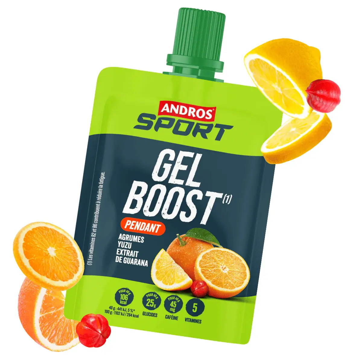 Energiegel Boost Andros Sport Agrumes Yuzu Guarana