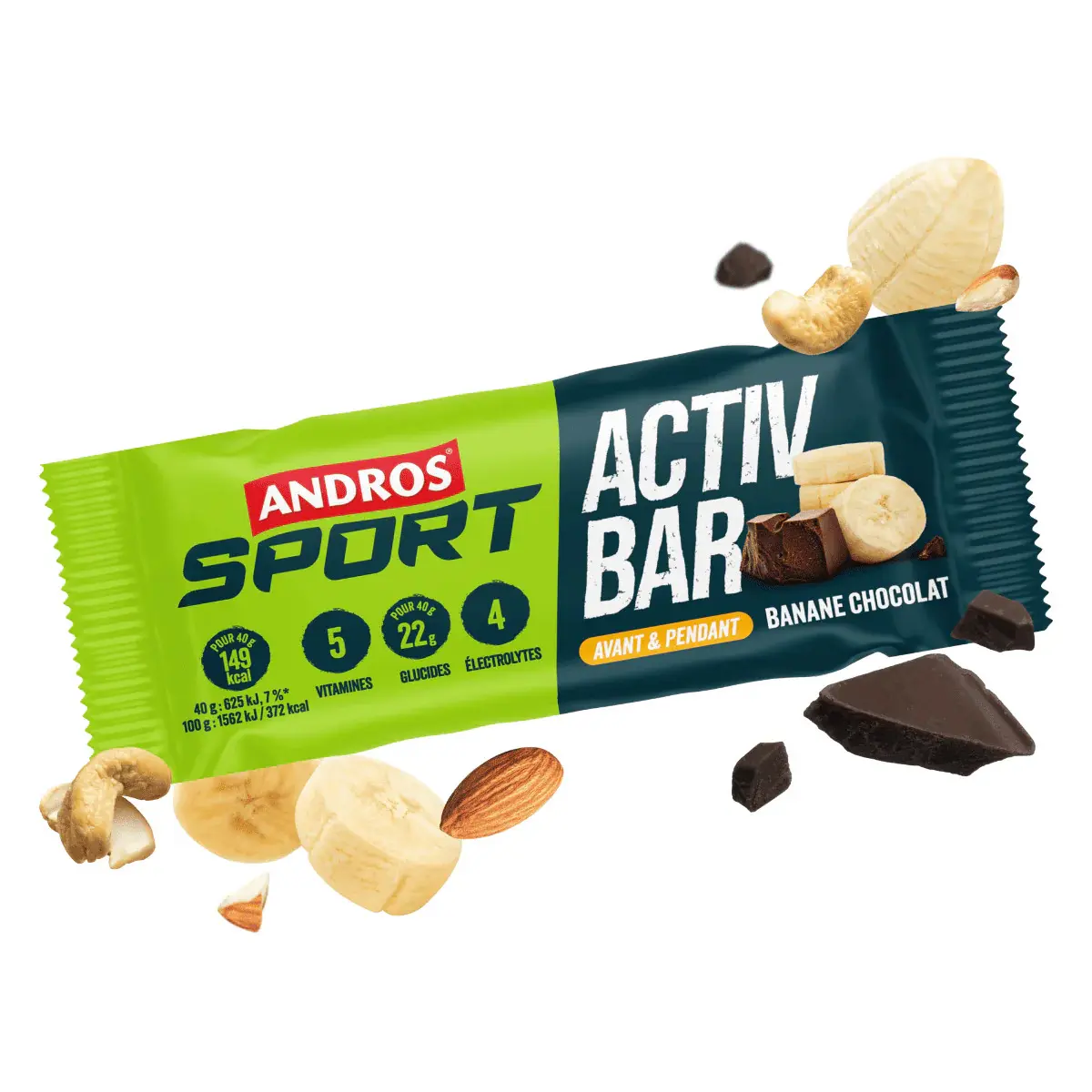 Ernährungsriegel Andros Sport Activ Banane Chocolat