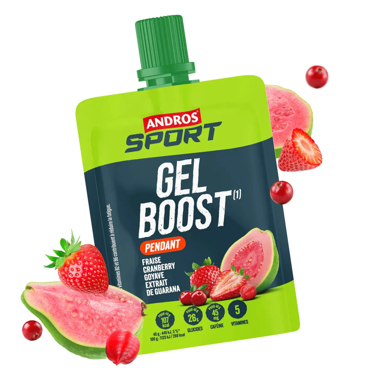 Energiegel Boost Andros Sport Fraise Cranberry Goyave
