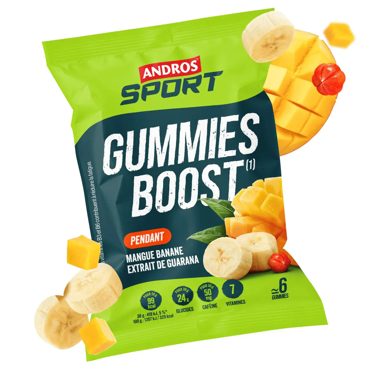 Energie-Gummis Andros Sport Mangue Banane
