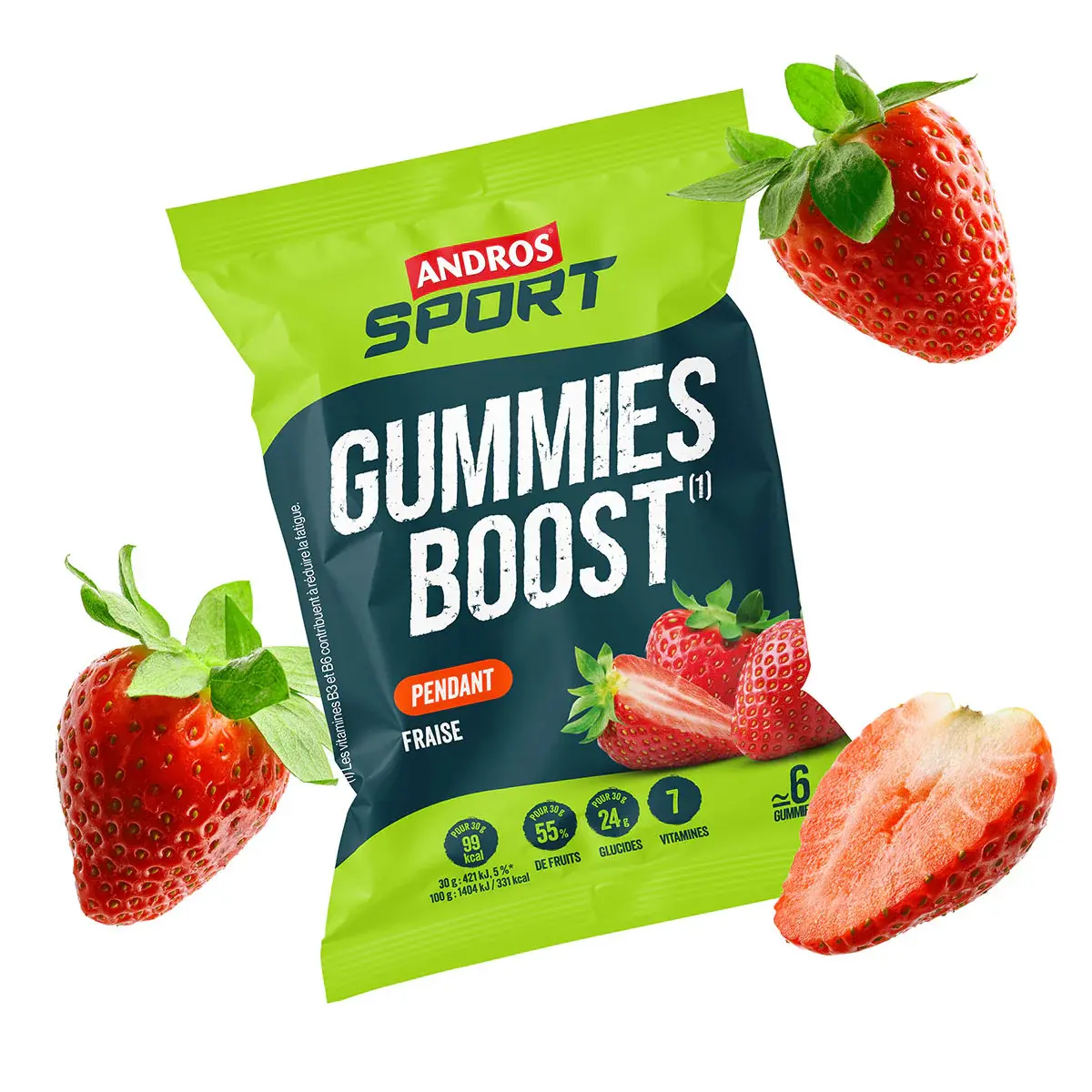 Energie-Gummis Andros Sport Fraise