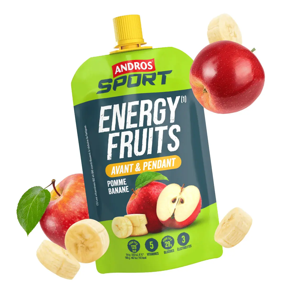 Energiegetränk Andros Sport Energy Fruits Pomme Banane