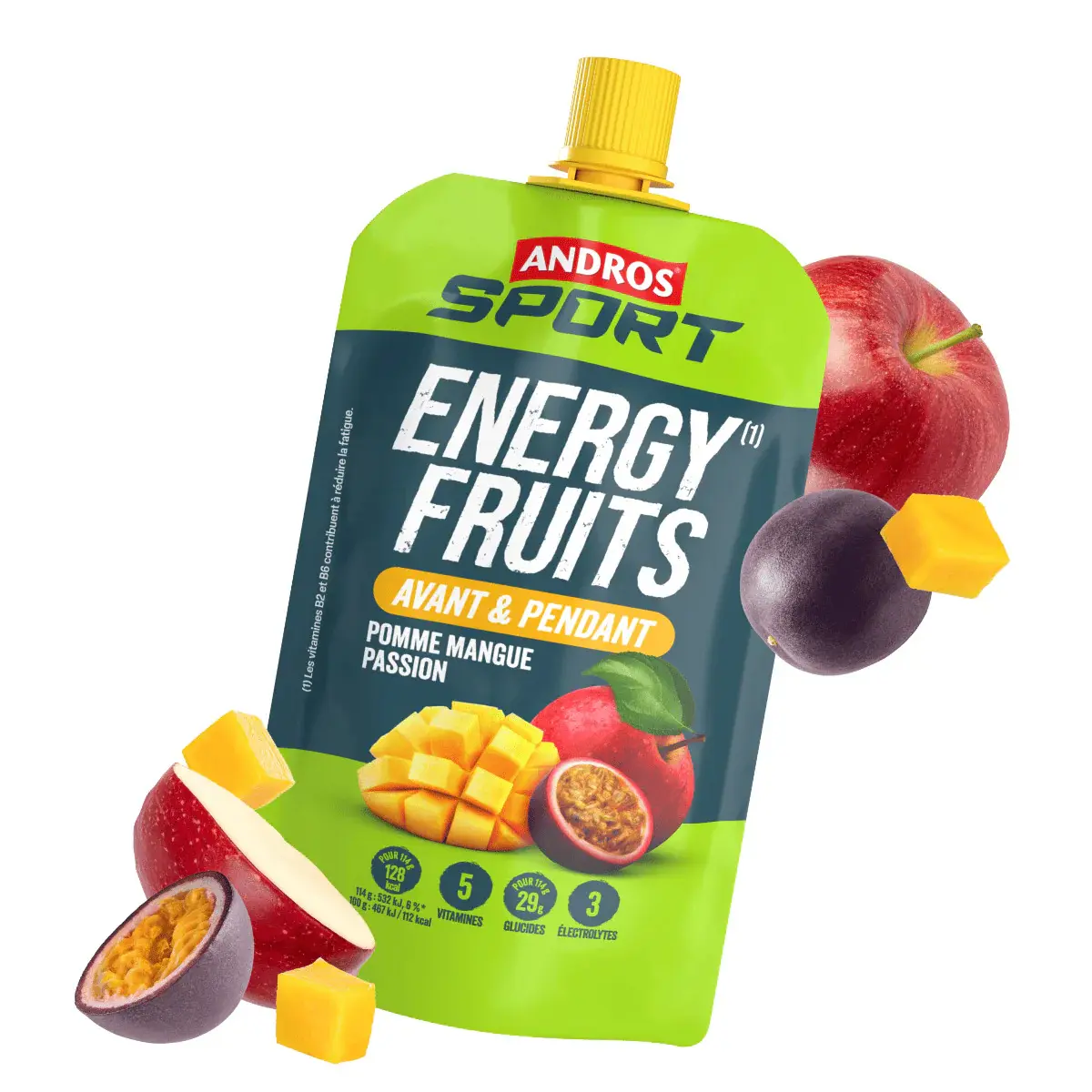 Energiegetränk Andros Sport Energy Fruits Pomme Mangue