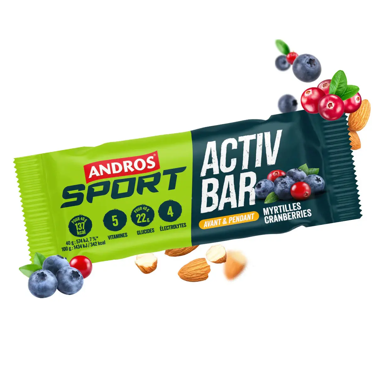 Ernährungsriegel Andros Sport Activ Myrtilles
