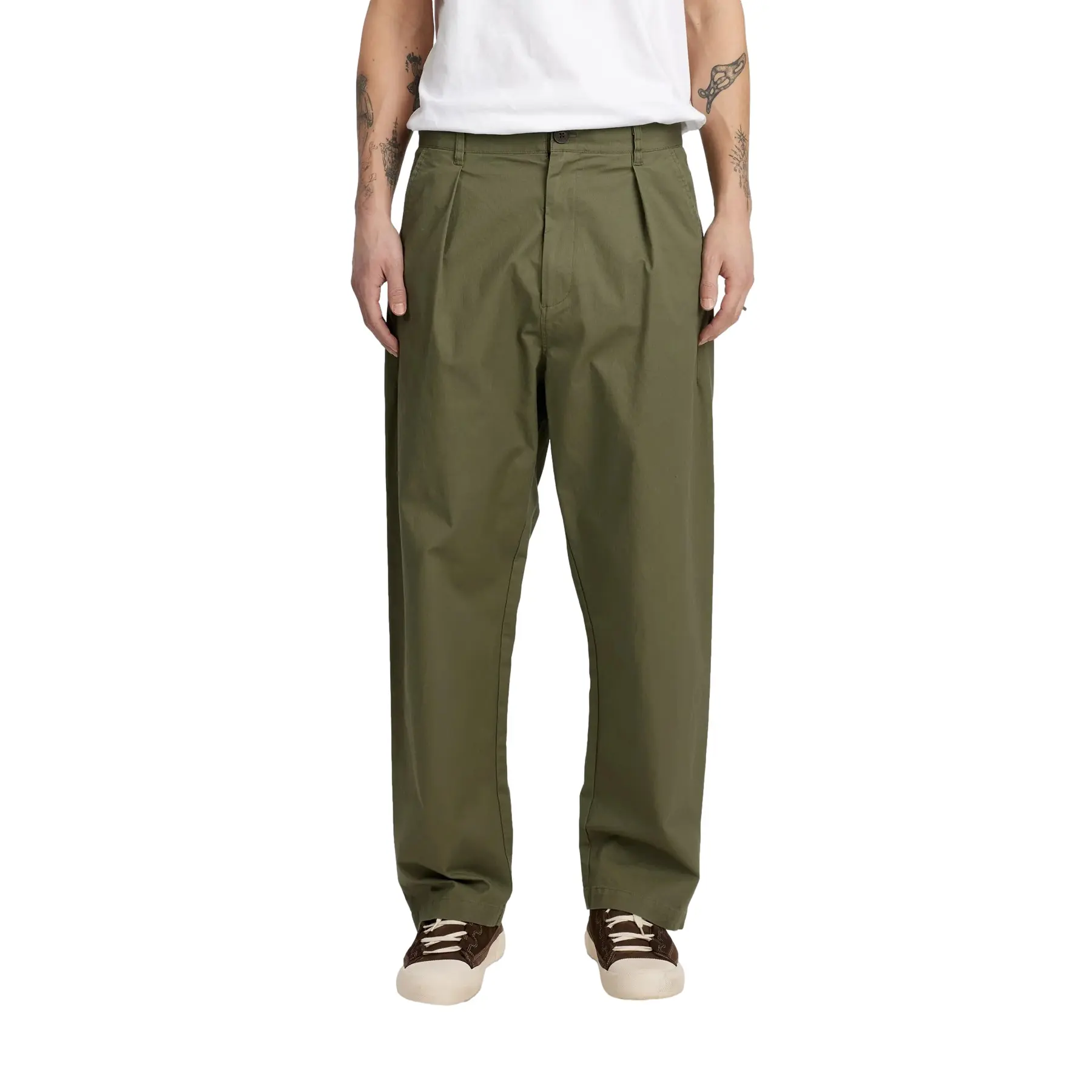Katoenen Pantalon Met Plooien Anerkjendt Jakob
