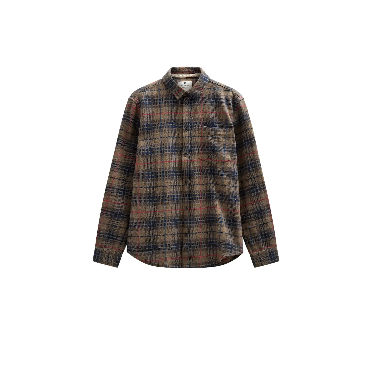 Langarmhemd aus Flanell Anerkjendt Leif Check 4
