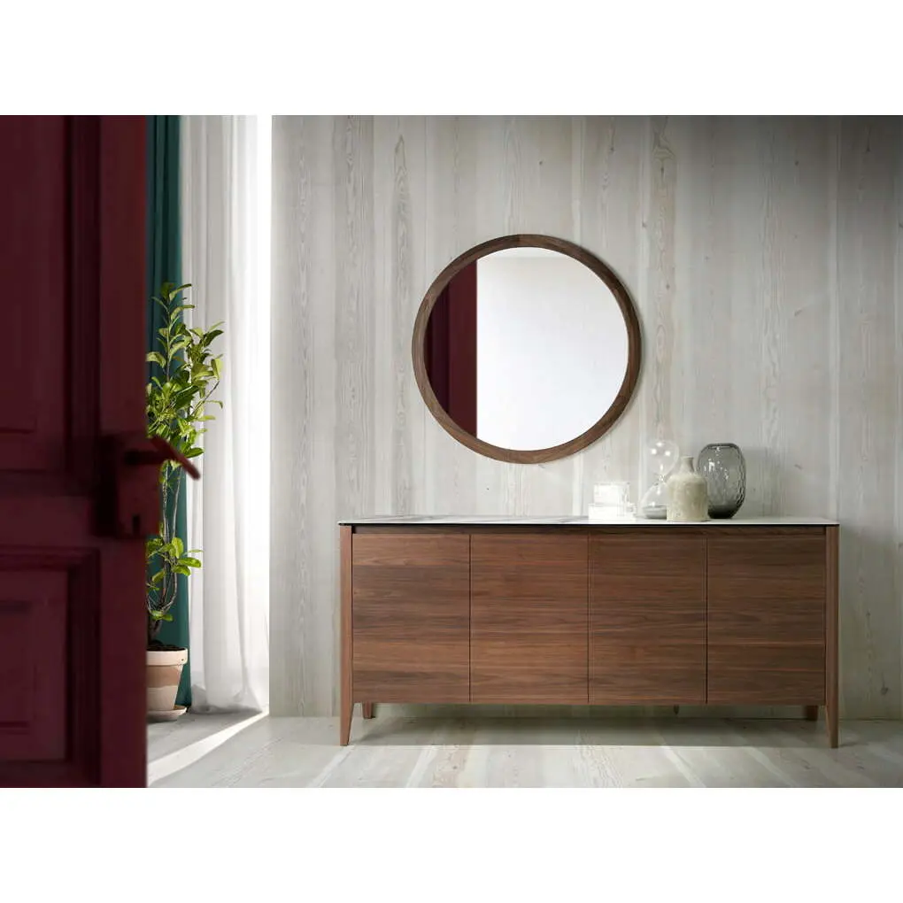 Angel Cerdà Marron Mirror With Walnut Frame