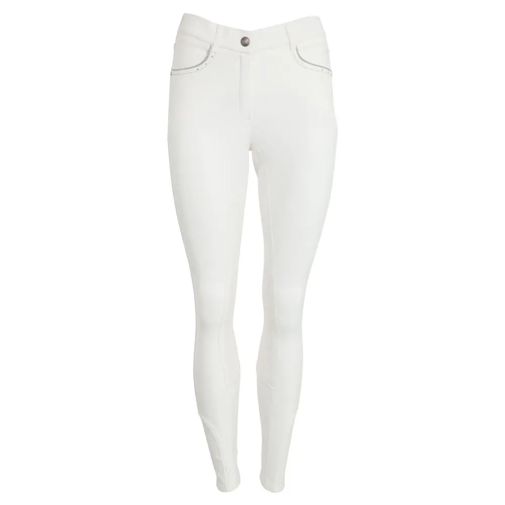 Comparer les prix de Pantalon équitation full grip siège en cuir décoré FLS femme ANKY