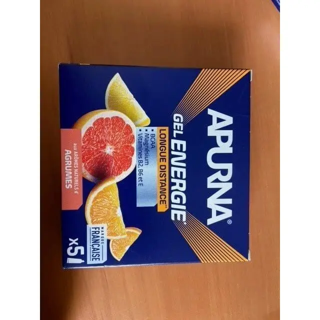 Apurna Bleu Set Of 5 Long-Distance Citrus Energy Gels +2H Effort