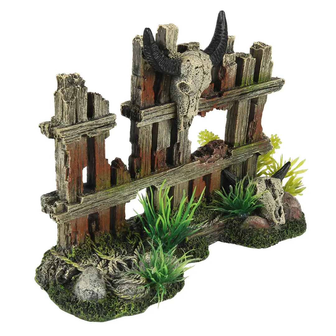 Aqua Della Multicolore Aquarium Decoration Fence With Horns