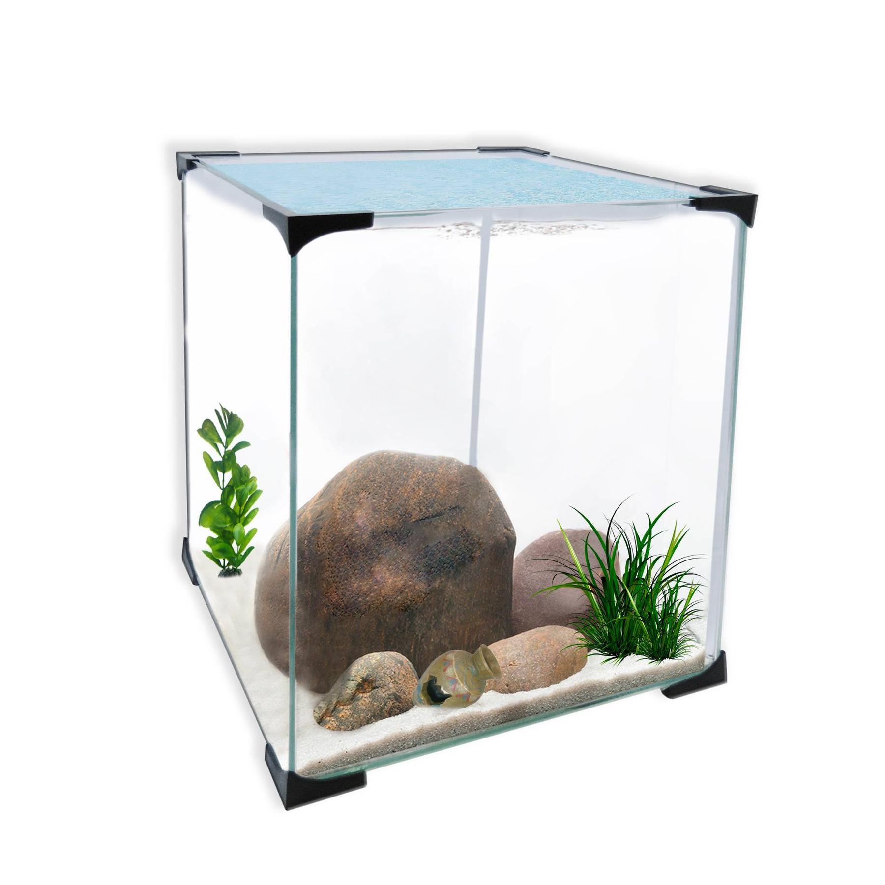 Meilleurs prix pour Cuve cube pour aquarium + couvercle Aquavie 18,75 L