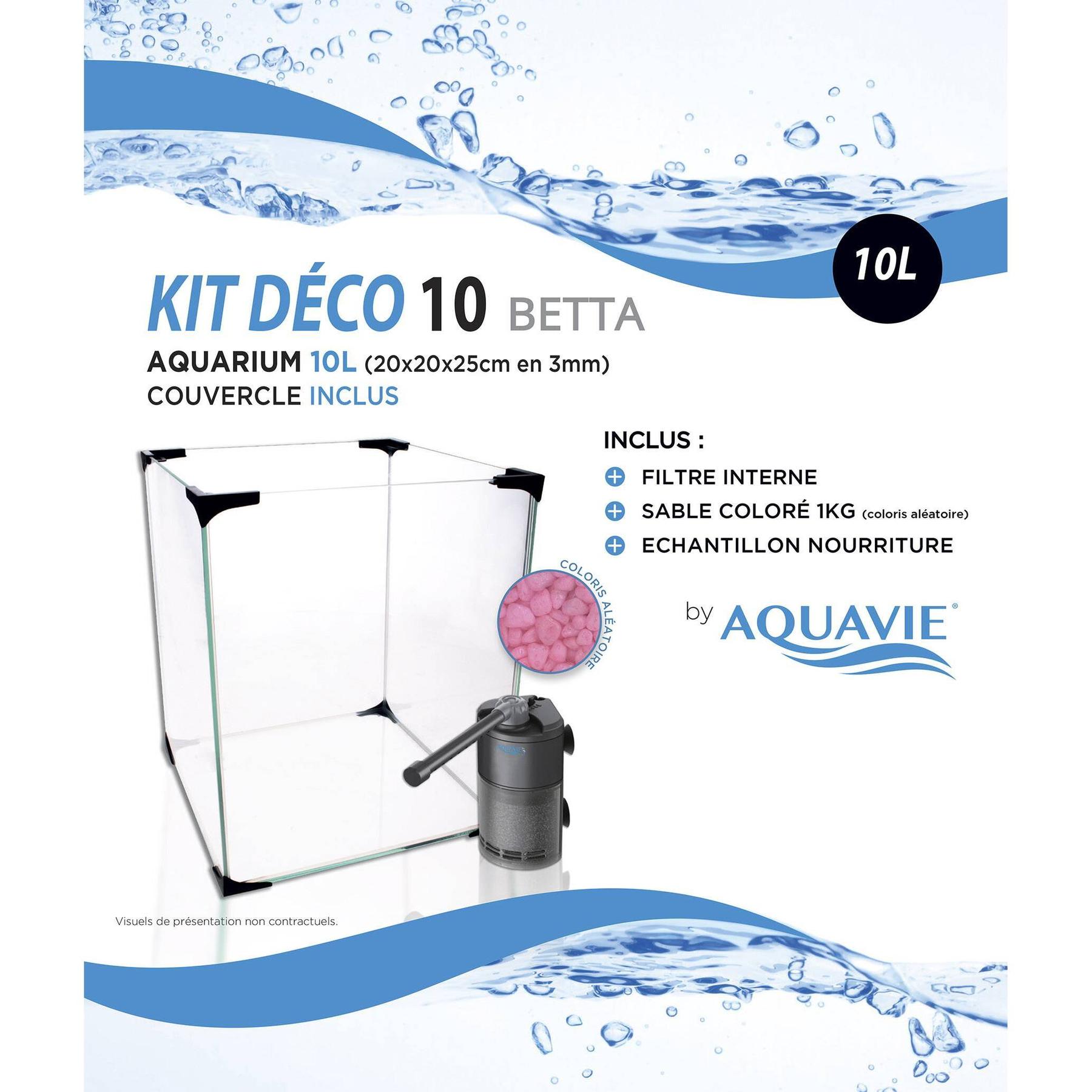 Comparer les prix de Kit de démarrage pour aquarium Aquavie Betta Deco