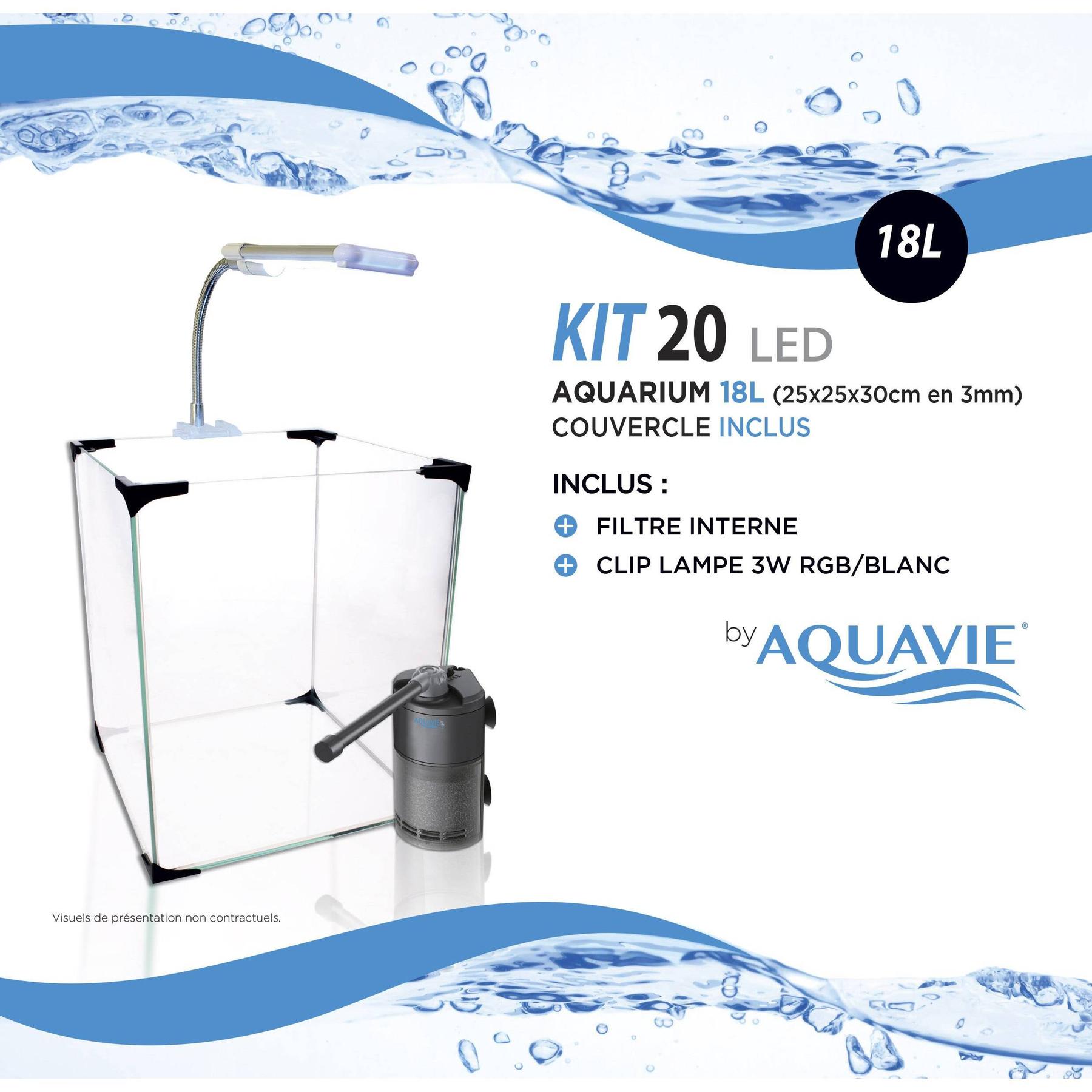 Meilleurs prix pour Kit de démarrage pour aquarium avec 20 LED Aquavie