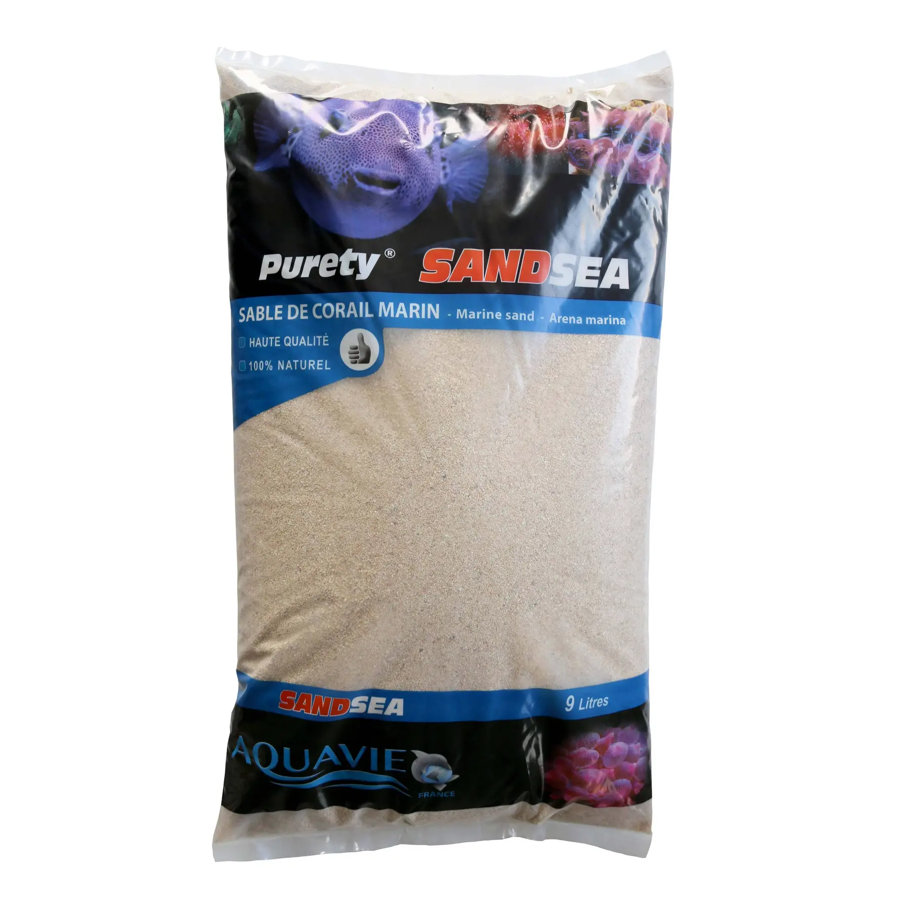 Comparer les prix de Accessoire pour aquarium- sable de corail fin Aquavie Purety Sand Sea