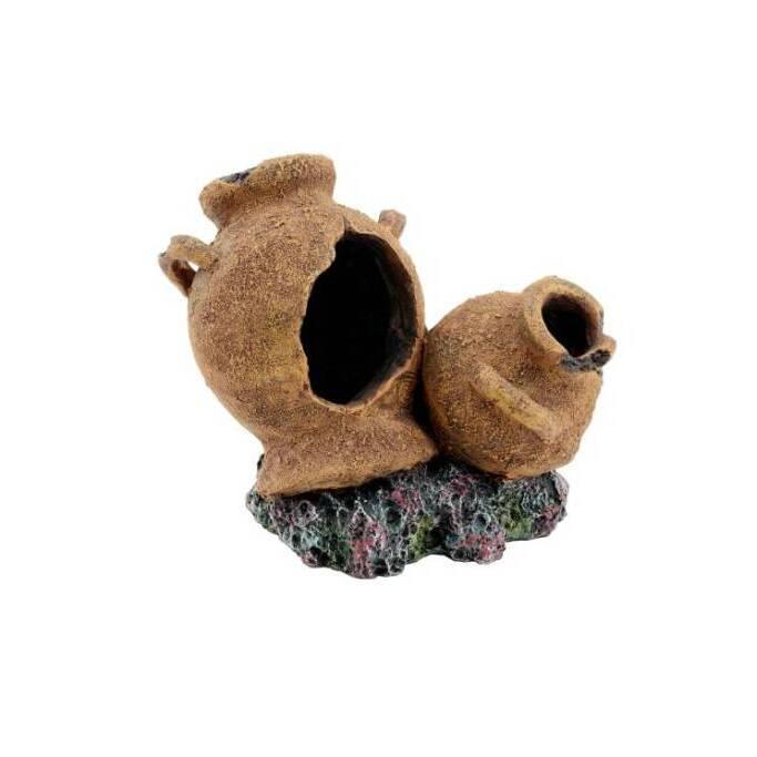 Comparer les prix de Décoration pour aquarium Aquavie Amphore Double N°1